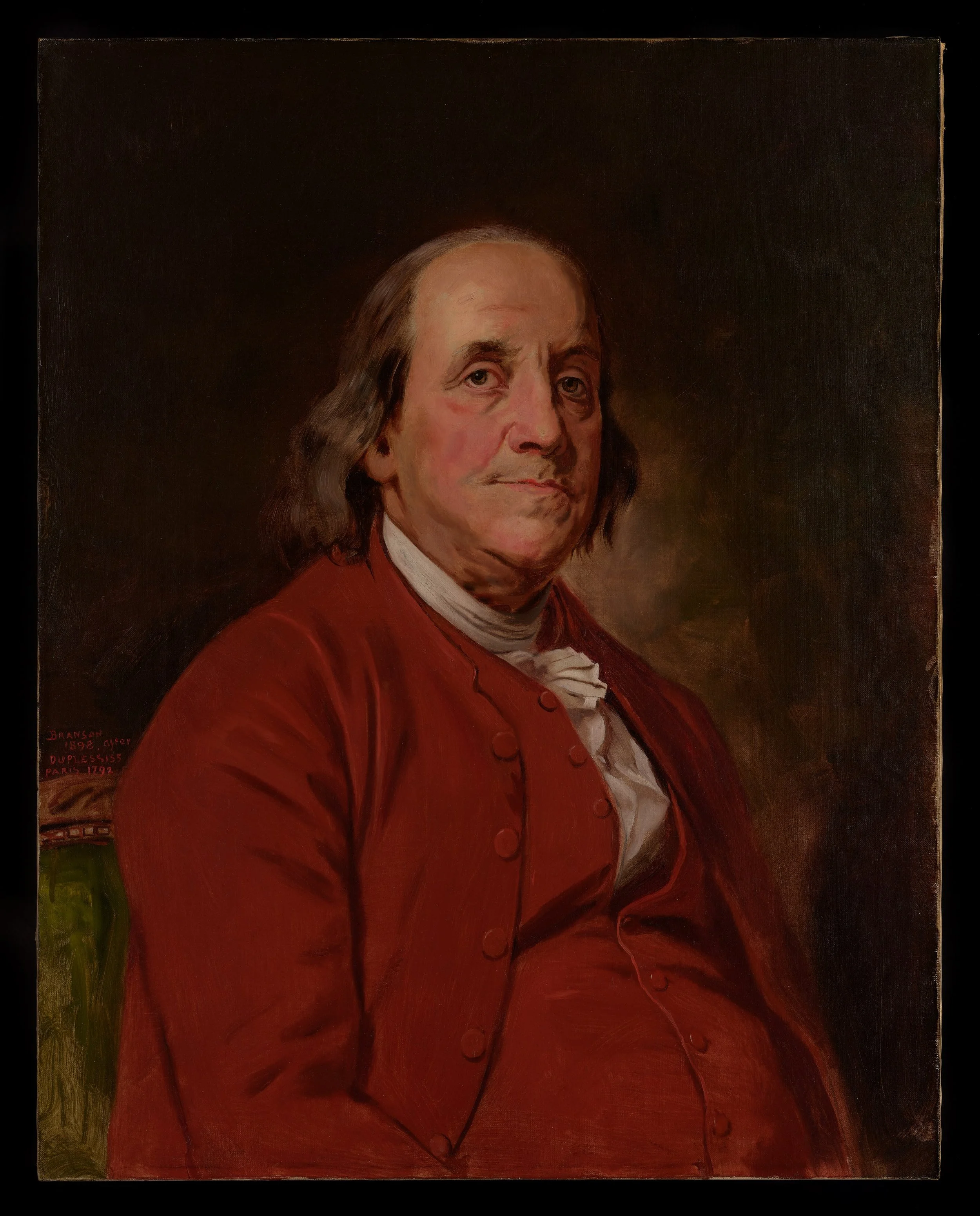 1898 Lloyd Branson portrait of Benjamin Franklin, first Postmaster General
