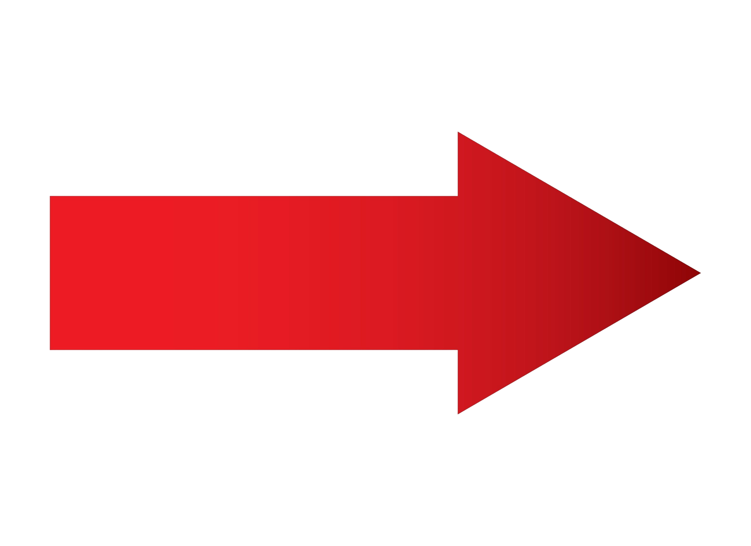 Red downward arrow with a partial digital glitch pattern on the right side, pointing to the right.