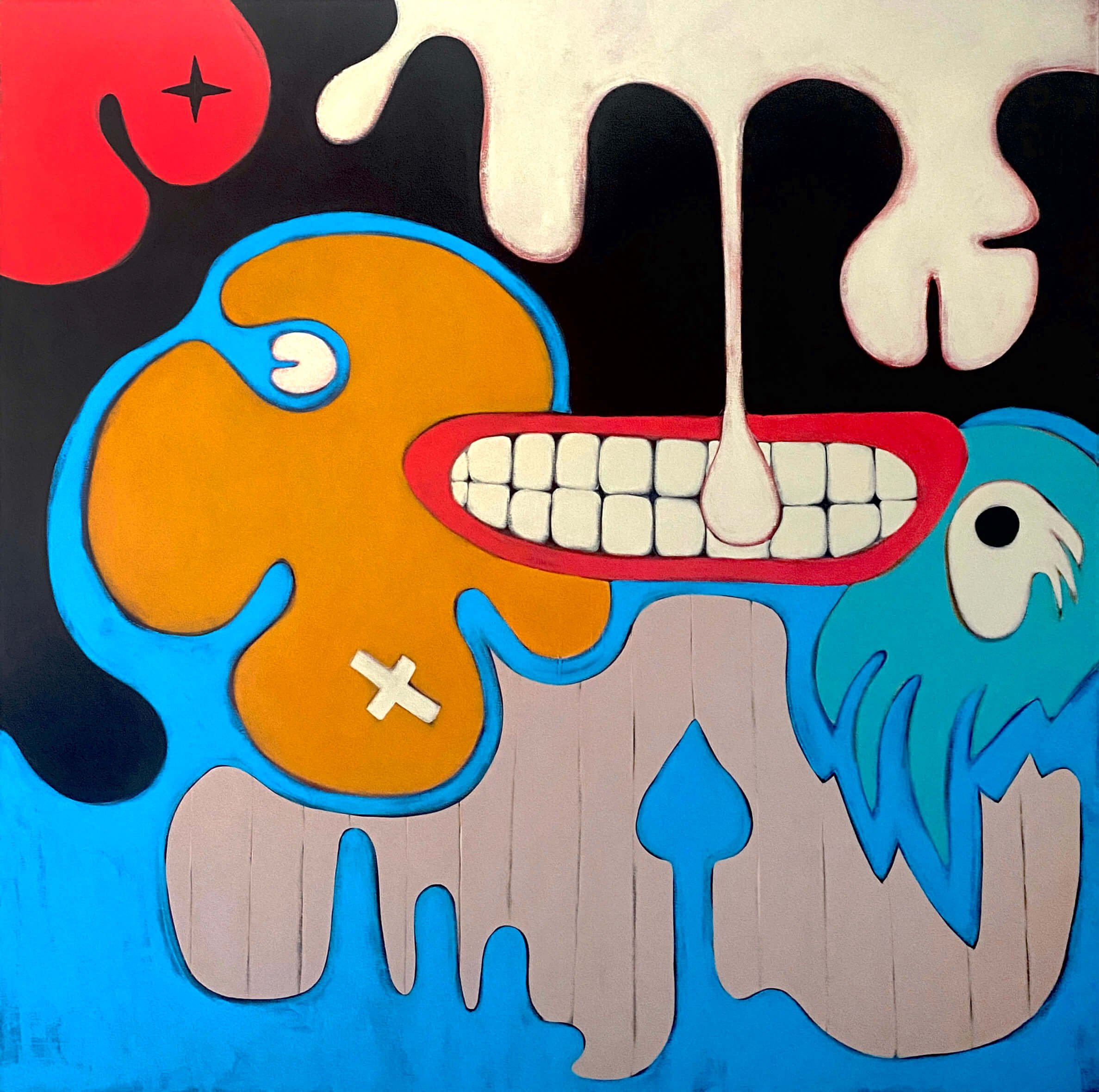  WAITING ROOM / 170 x 170 cm / Acrylic on Canvas / 2023/ £3500 
