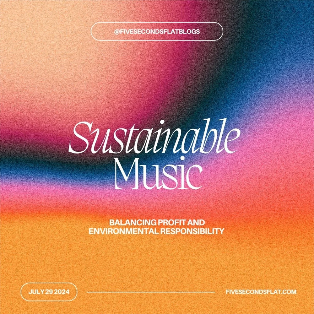 After a short break, here is some new content. Sustainable Music: Balancing Profit and Environmental Responsibility. How can music be &ldquo;sustainable&rdquo;? What does sustainable music even mean? These two questions are increasingly relevant in t