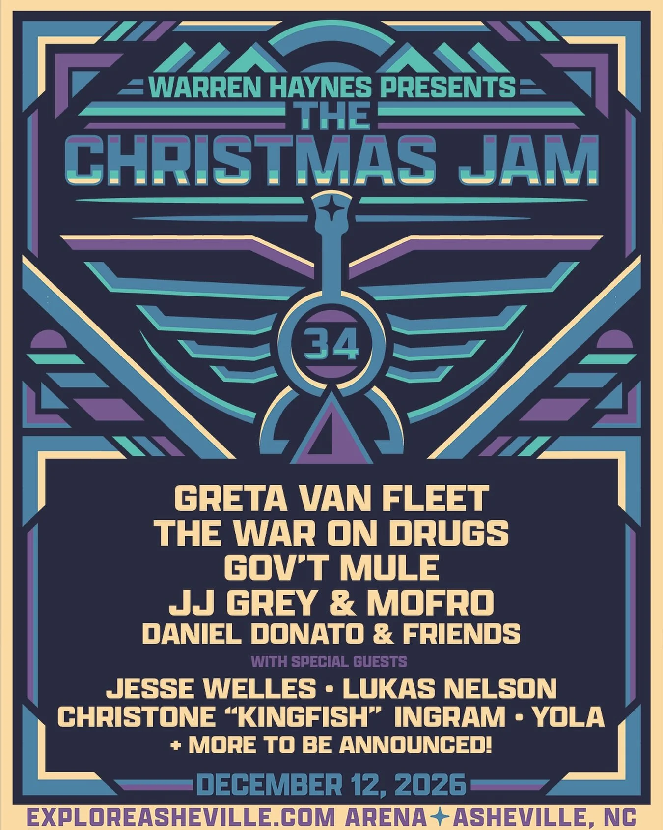 Asheville! I&rsquo;m headed back to Warren Haynes Presents: The Christmas Jam with a special group of friends on Saturday, December 12 to raise money for Asheville&rsquo;s Habitat for Humanity and BeLoved Asheville. VIP + Travel Packages drop 10/20, 