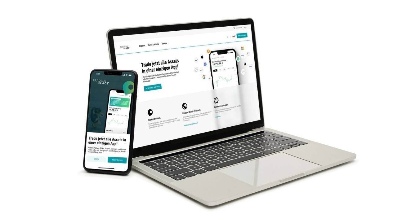 Traders Place Smartphone Notebook