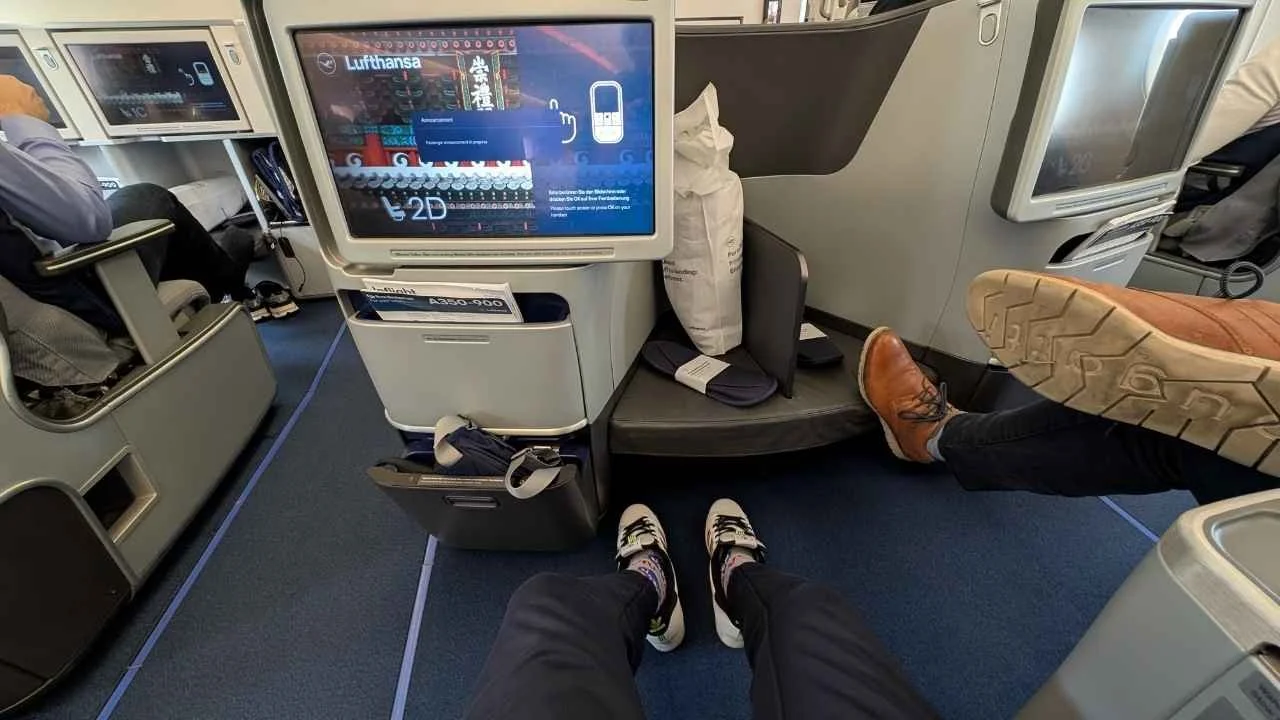 Beinfreiheit alte Lufthansa Business Class