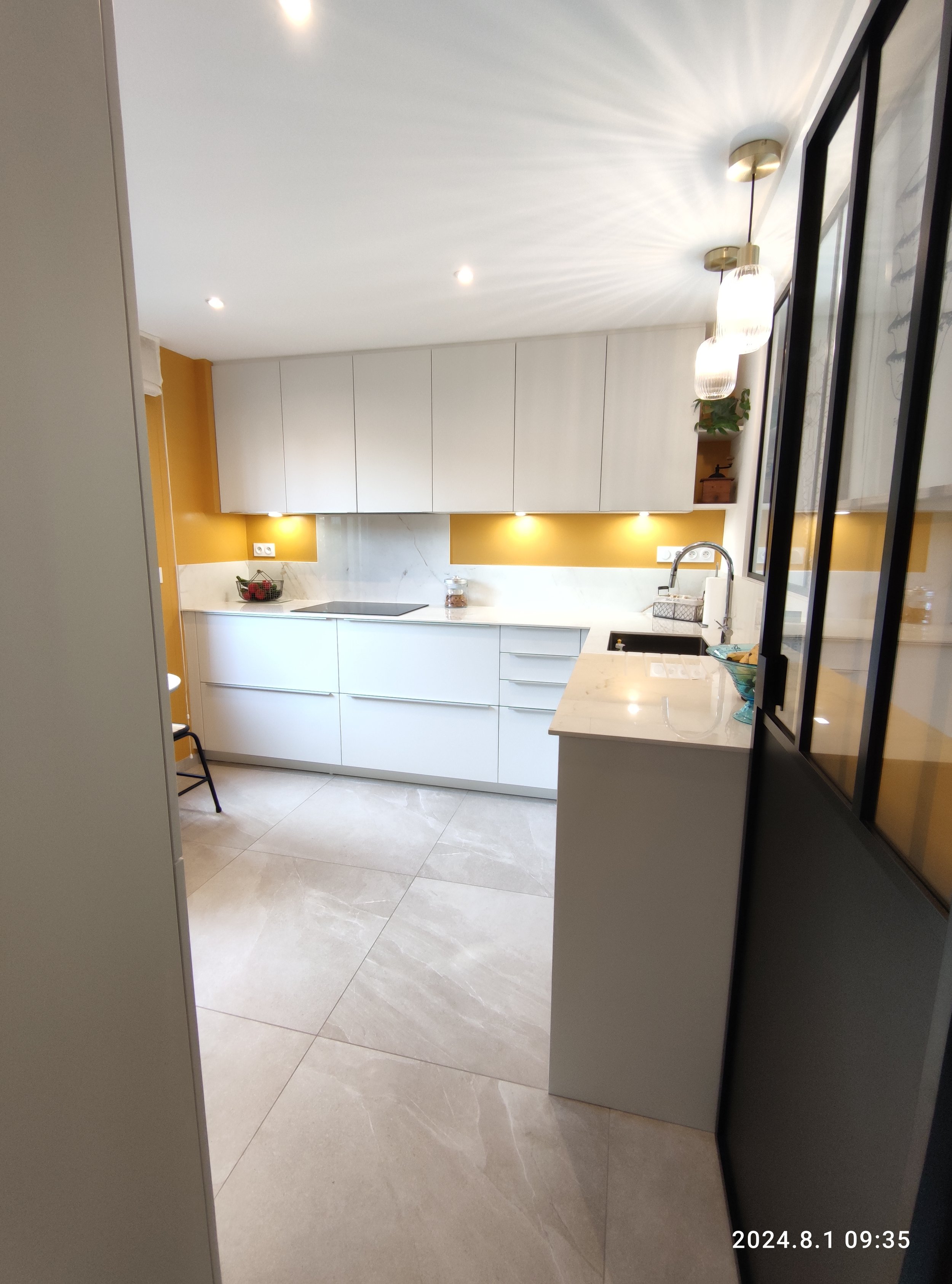 APRES - PROJET CUISINE ST MALO - RENOVATION - LAQUE - CERAMIQUE