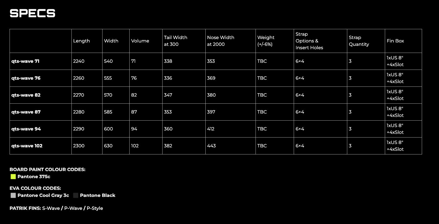 Windsurf Vague QT Wave - Patrik Pro Shop - Boutique