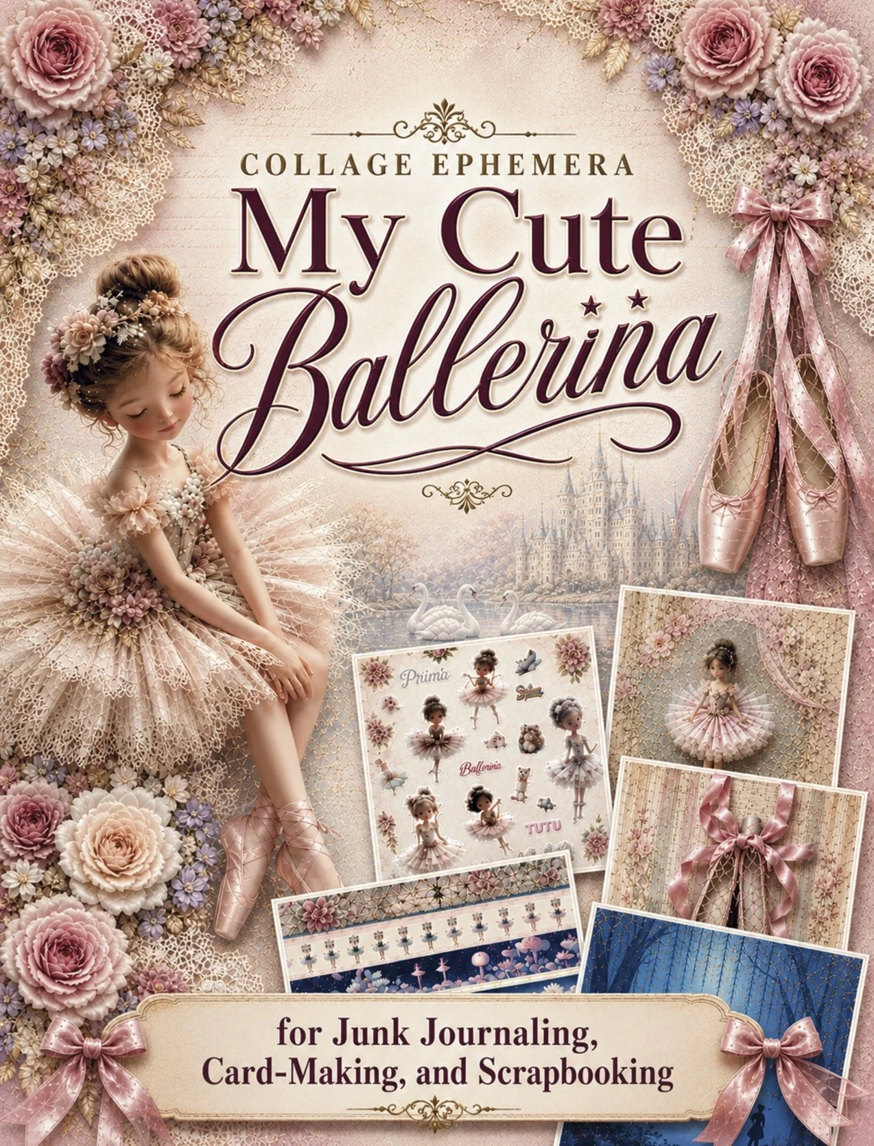 My Cute Ballerina: Collage Ephemera for Junk Journaling, Card-Making, and Scrapbooking