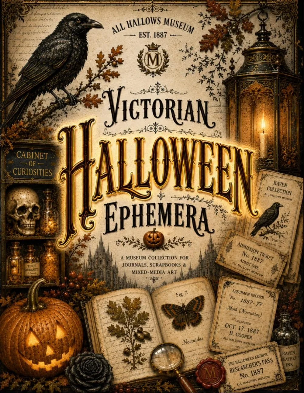 Victorian Halloween Ephemera: Vintage Ephemera Vol. 5 (Vintage Victorian Ephemera Collection)