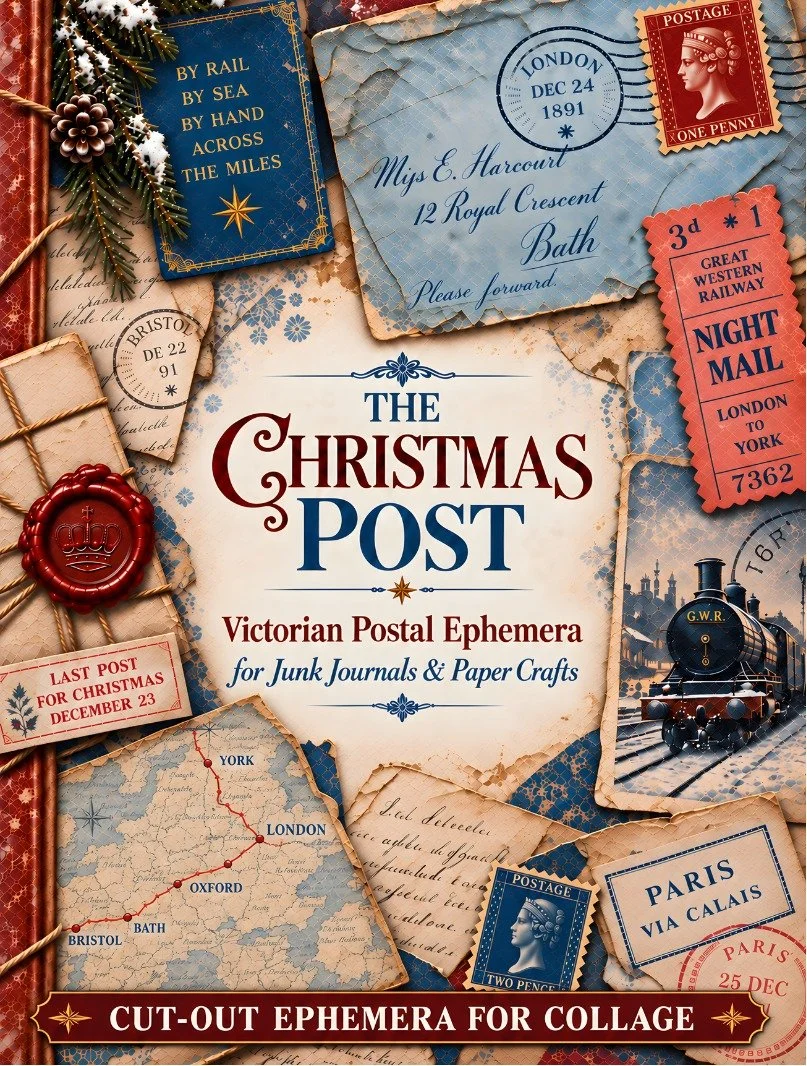 The Christmas Post: Victorian Postal Ephemera for Junk Journals &amp; Paper Crafts