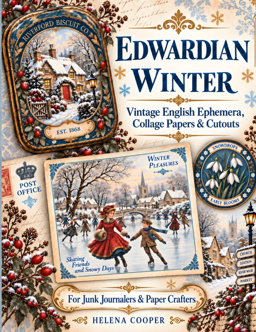 Edwardian Winter: Vintage English Ephemera, Collage Papers &amp; Cutouts for Junk Journaling