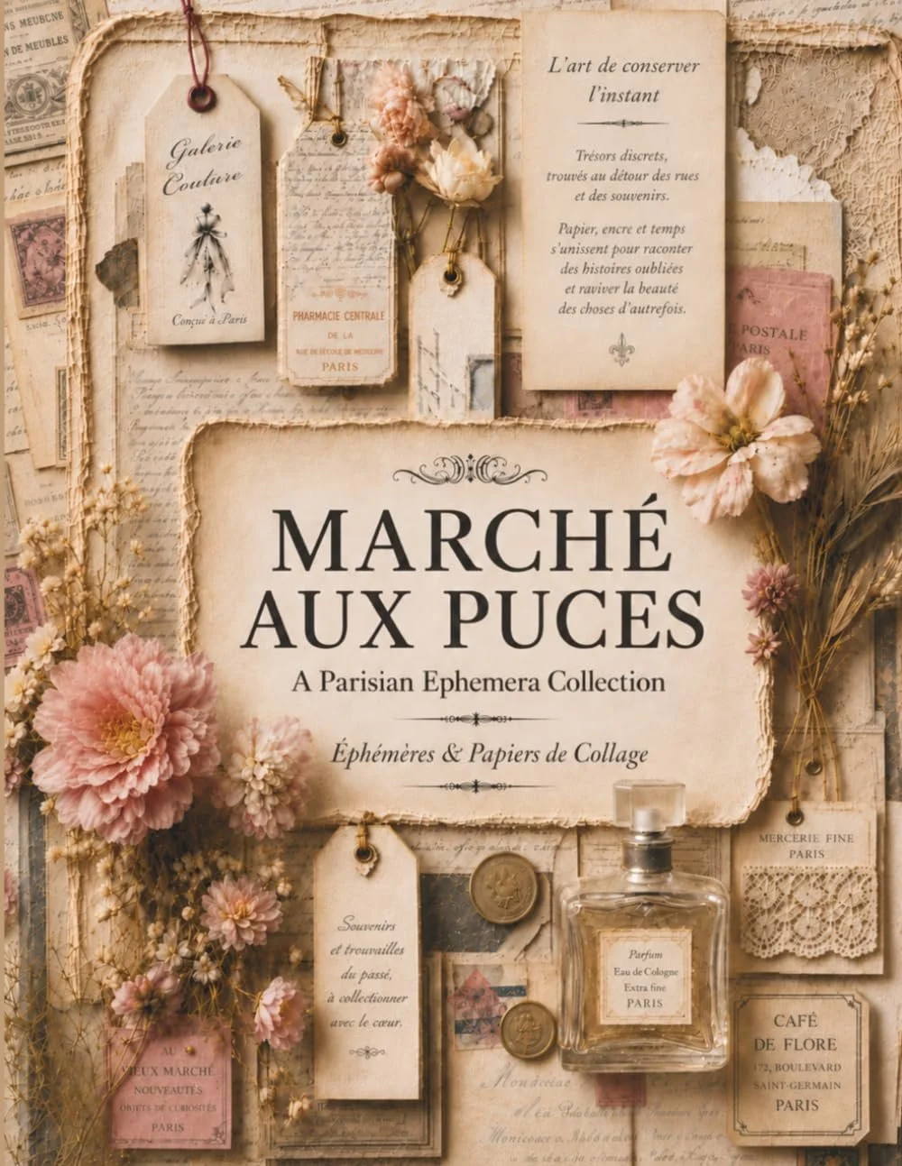Marché aux Puces: A Parisian Ephemera Collection for Junk Journaling, Scrapbooking, Collage &amp; Paper Crafts