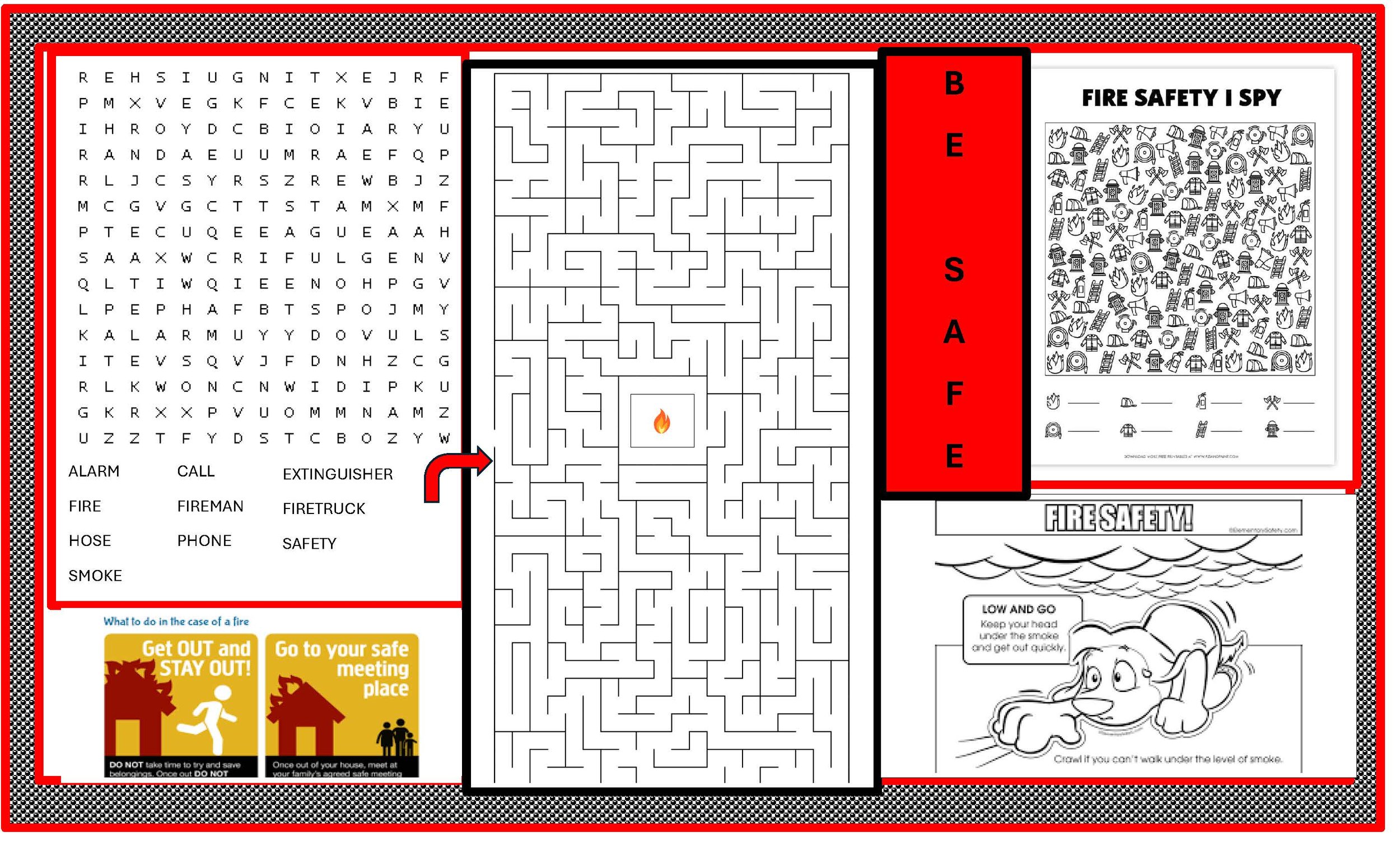 Fire Safety Activity Placemats, 12