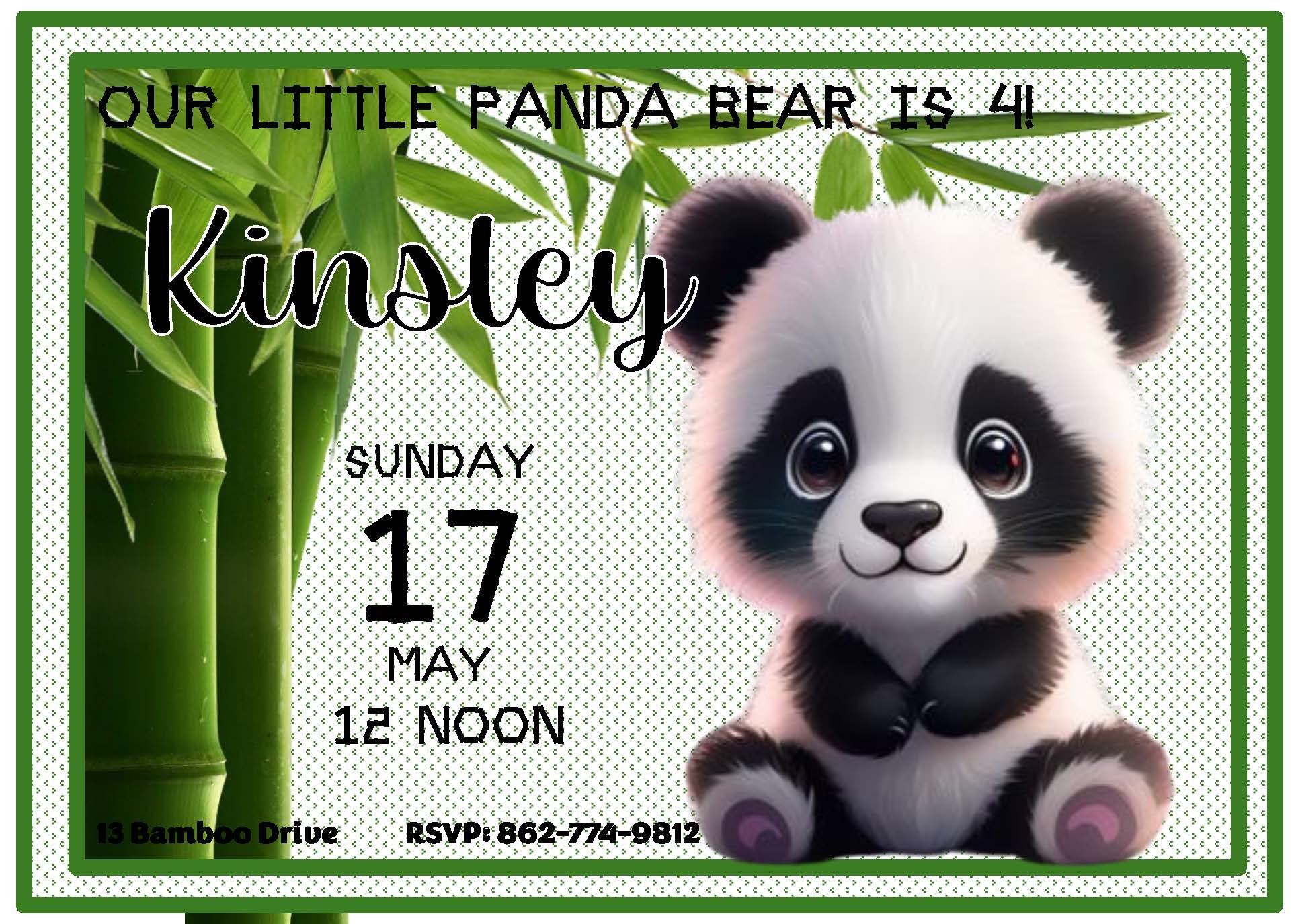 Panda Invitations, 12