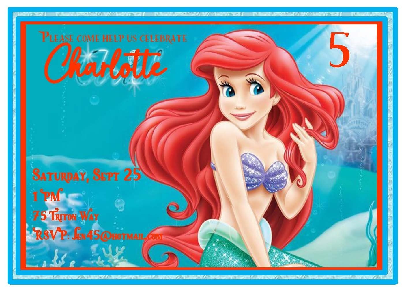 Ariel Party invitation, 12