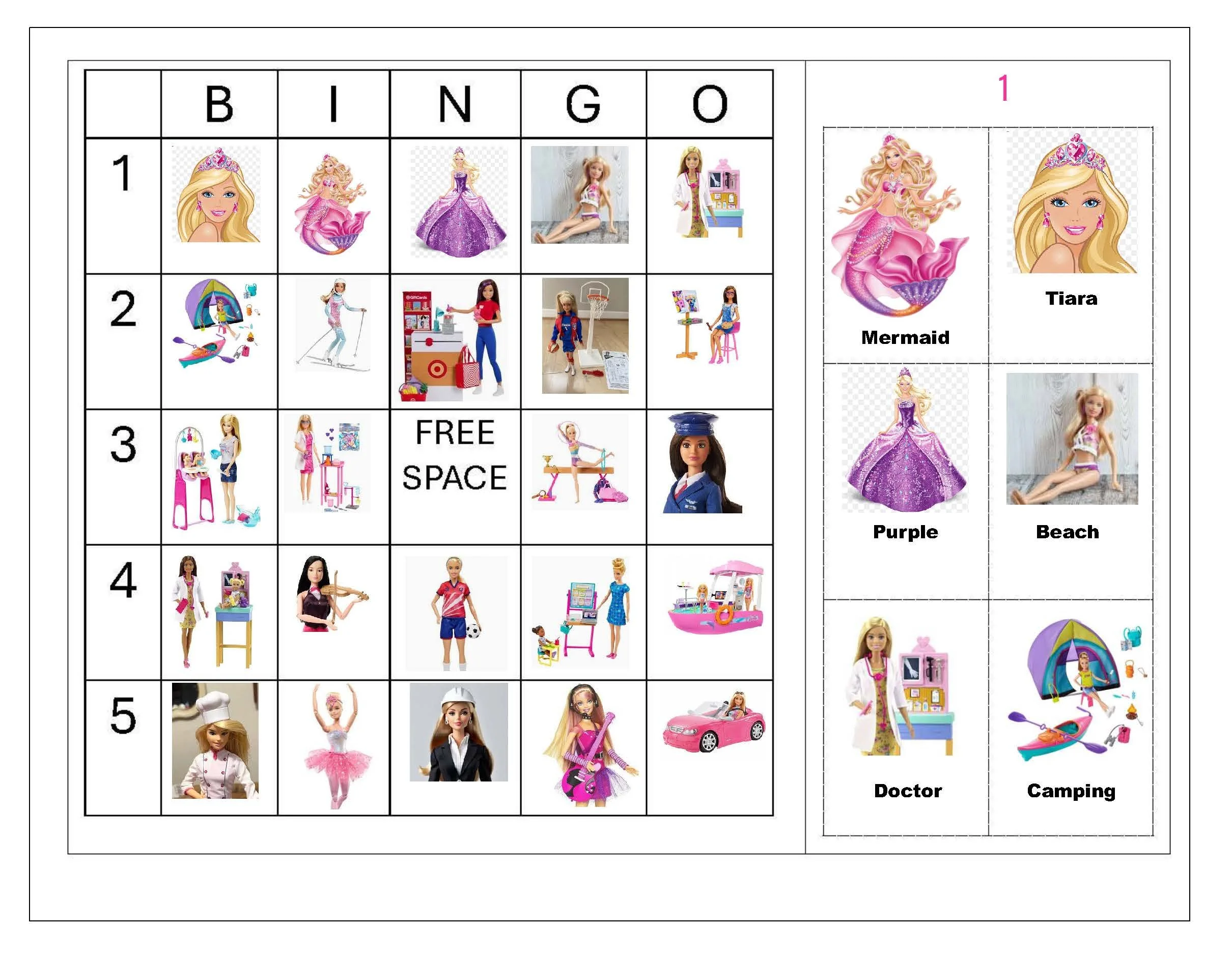 Barbie Bingo, instant download