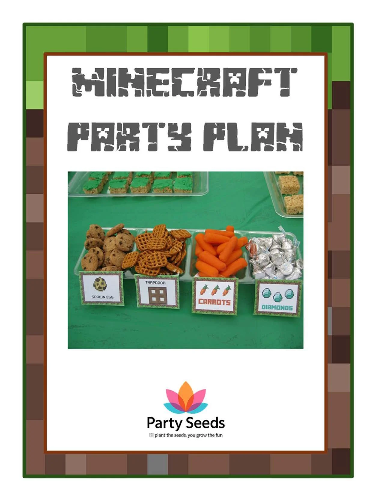 Minecraft Party Plan, Instant Download