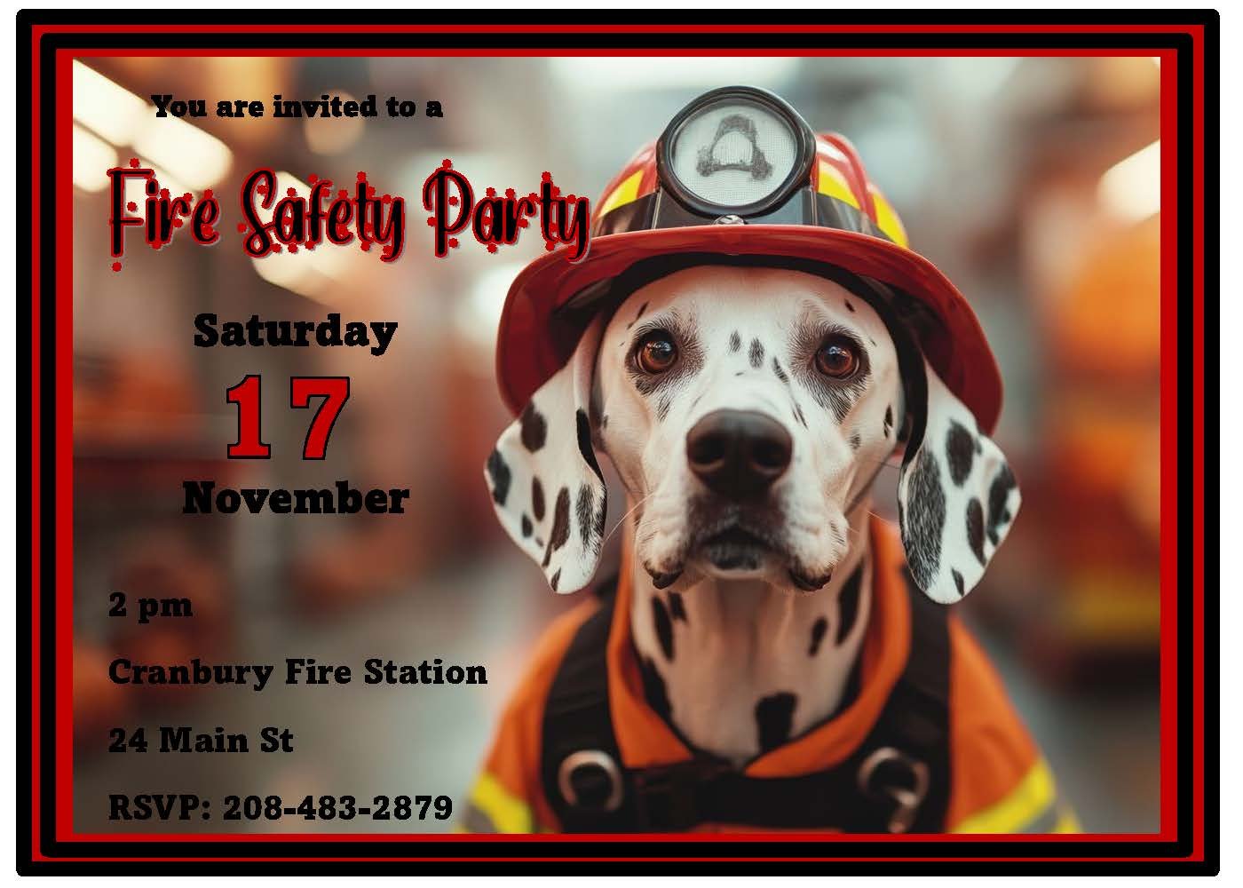 Fire Safety Party Invitation, 12