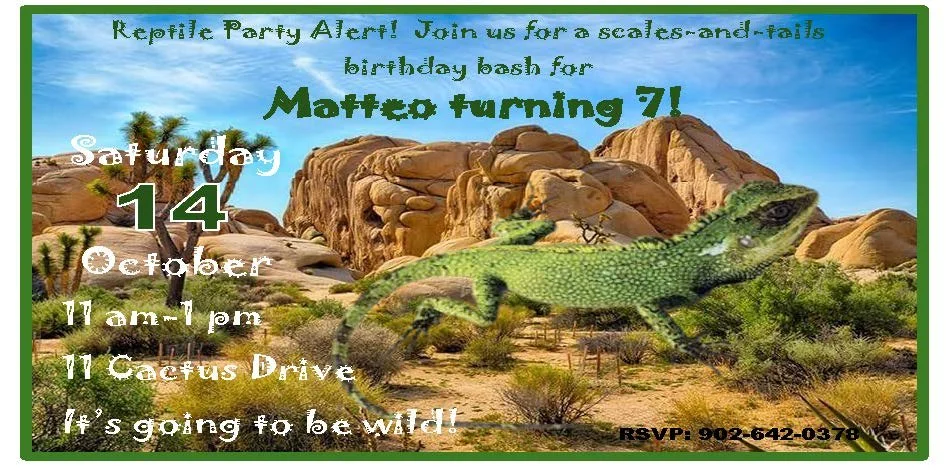 Lizard Invitation, 12