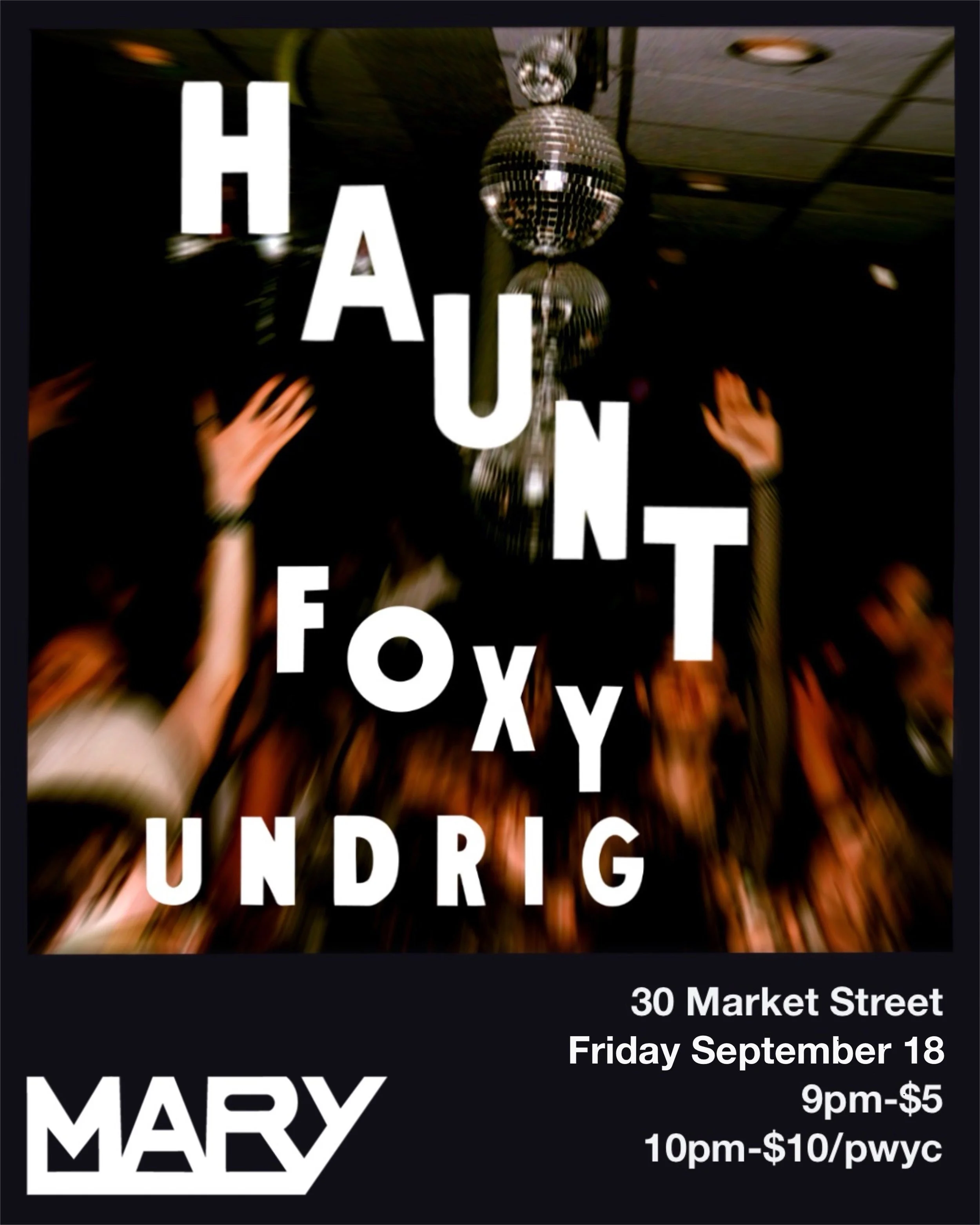 HAUNT with DJ Foxy &amp; Undrig is back on Friday September 18 at 9pm! 🪩🖤

Goth, dark wave, alt music to swirl and dance to! 

Black/creative dark attire encouraged! 🕷️

Happy Hour 5-7pm
HAUNT 9pm-Late