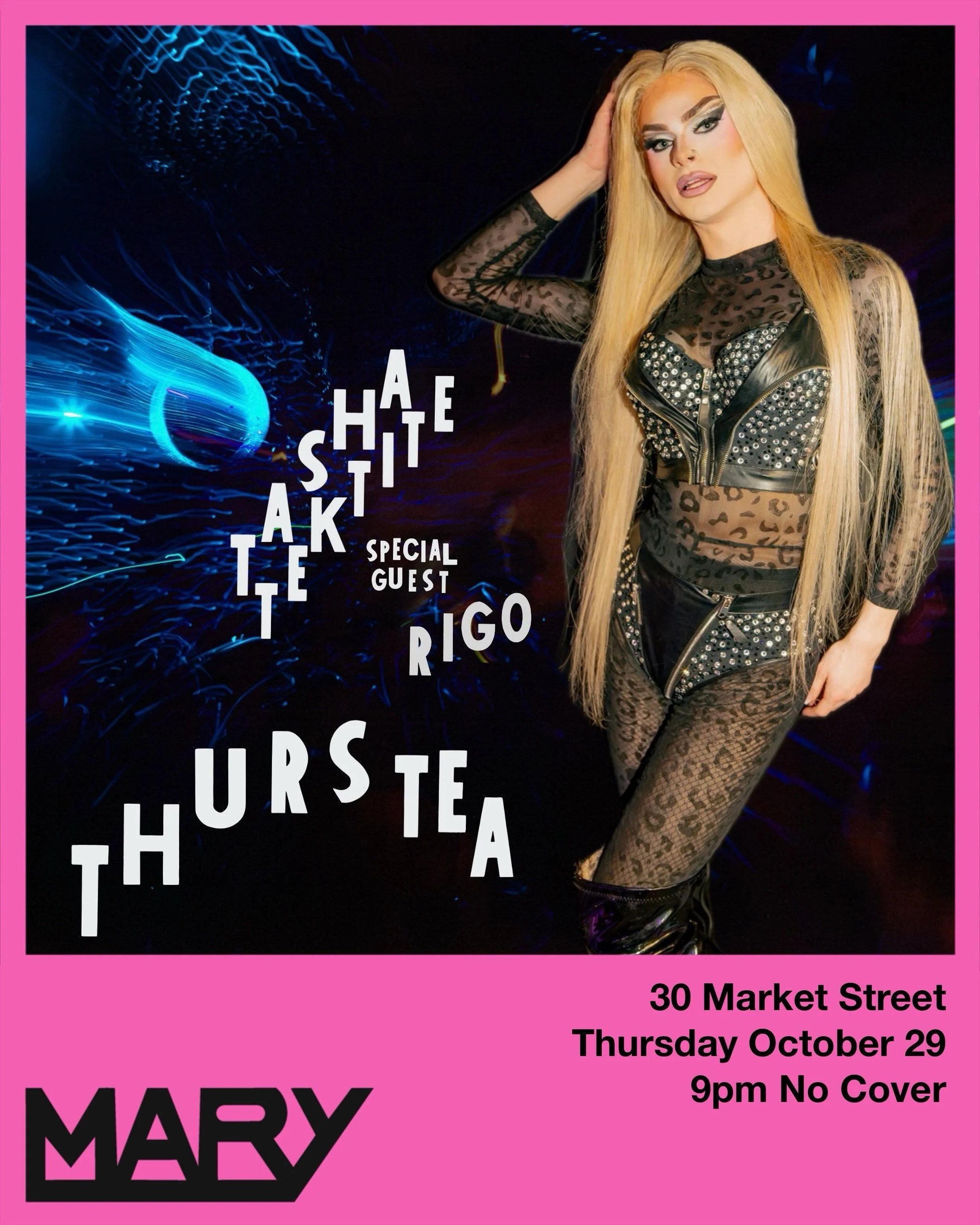 Another scalding hot ThursTea with @tashatektite! 
 
NOW FEATURING @arrigodd on the decks! This drag show dance party is the perfect pregame for your weekend 🔥👻