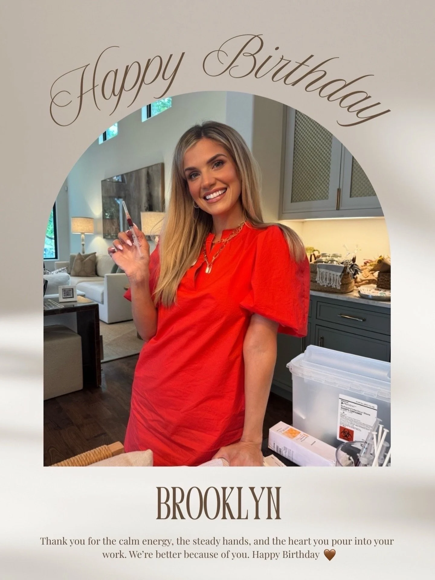Happy Birthday to the kindest hands in the room 🤍

You build confidence, comfort, and trust. We are so lucky to have you on our team. Wishing you the sweetest birthday filled with all the love you give to others. @injectorbrooklyn ❣️