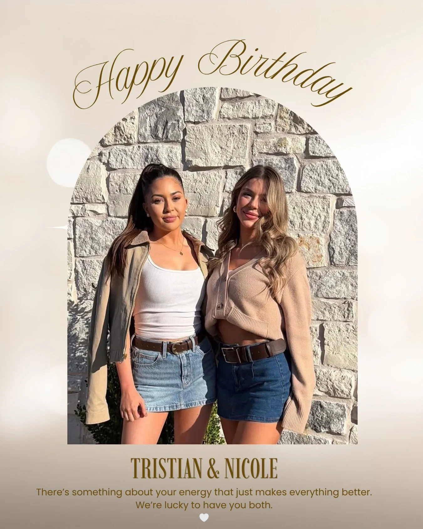 Happy Birthday Tristian &amp; Nicole ✨
Your presence speaks for itself.