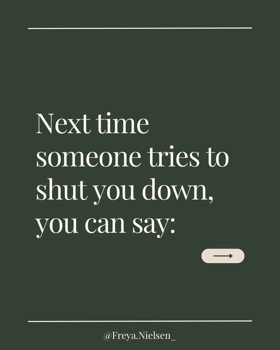 Use this next time you feel shut down, silenced or dismissed for expressing your feelings ! 

Small words, big self-respect! 
Save it for when you need it ✨

Drop a 🤍 if you&rsquo;ve ever felt shut down in a conversation and couldn&rsquo;t find your