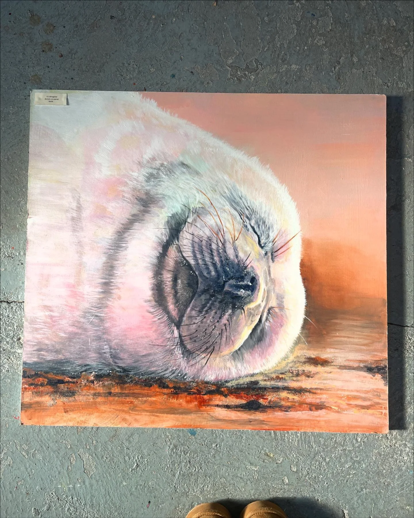 I thought I would share a little about some of my work for sale. This little seal pup came from a beautiful photo by @heyfromsk ❤️ At the time I had broken sleep for weeks with various minor children&rsquo;s ailments and was beyond wrecked. Painting 