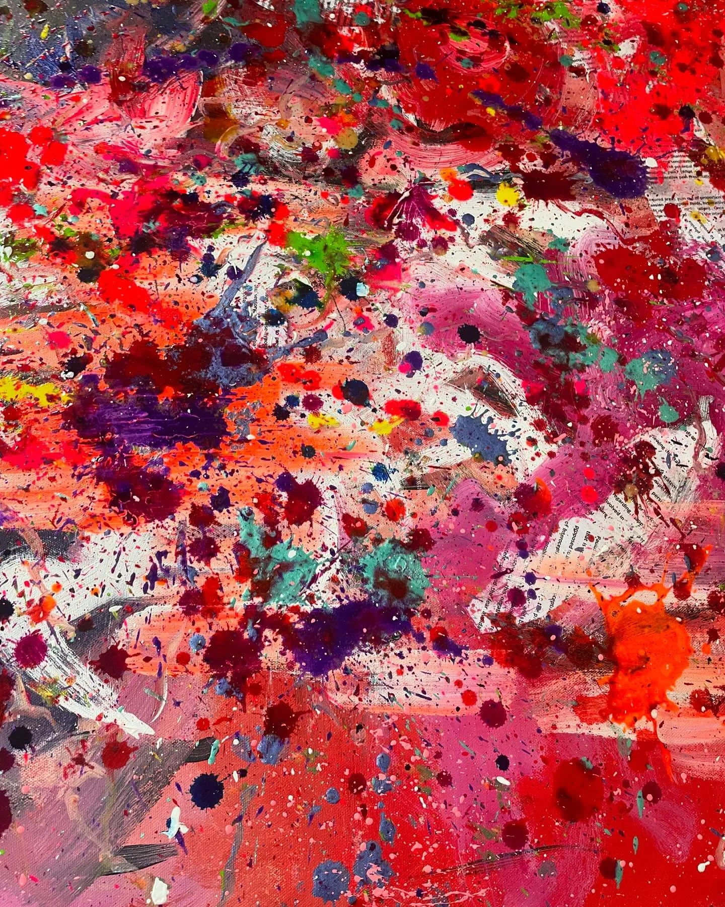 Detail from new work. Swipe to see a badly taken photo of the whole piece 🫠 thank the stars I&rsquo;m going to a professional tomorrow to photograph them properly 🤗  love the colours on this one, even if I will have ink stained hands for the rest o