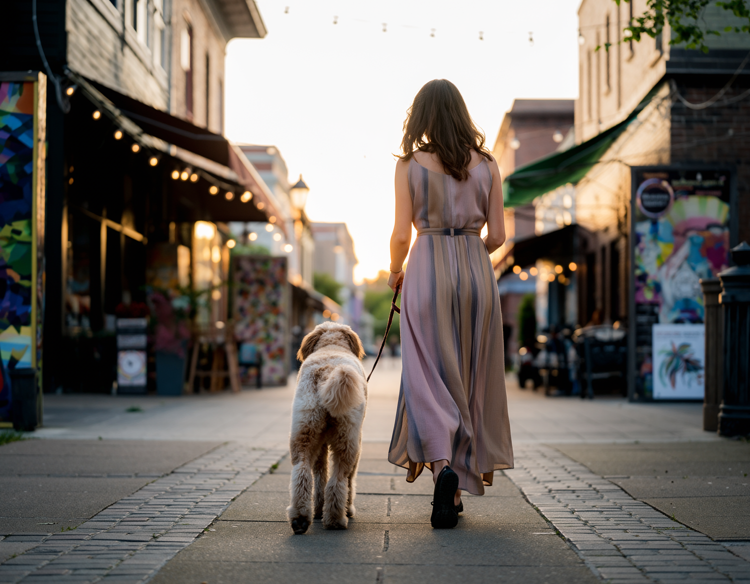 An Australian Labradoodle in the Fishers Nickel Plate District