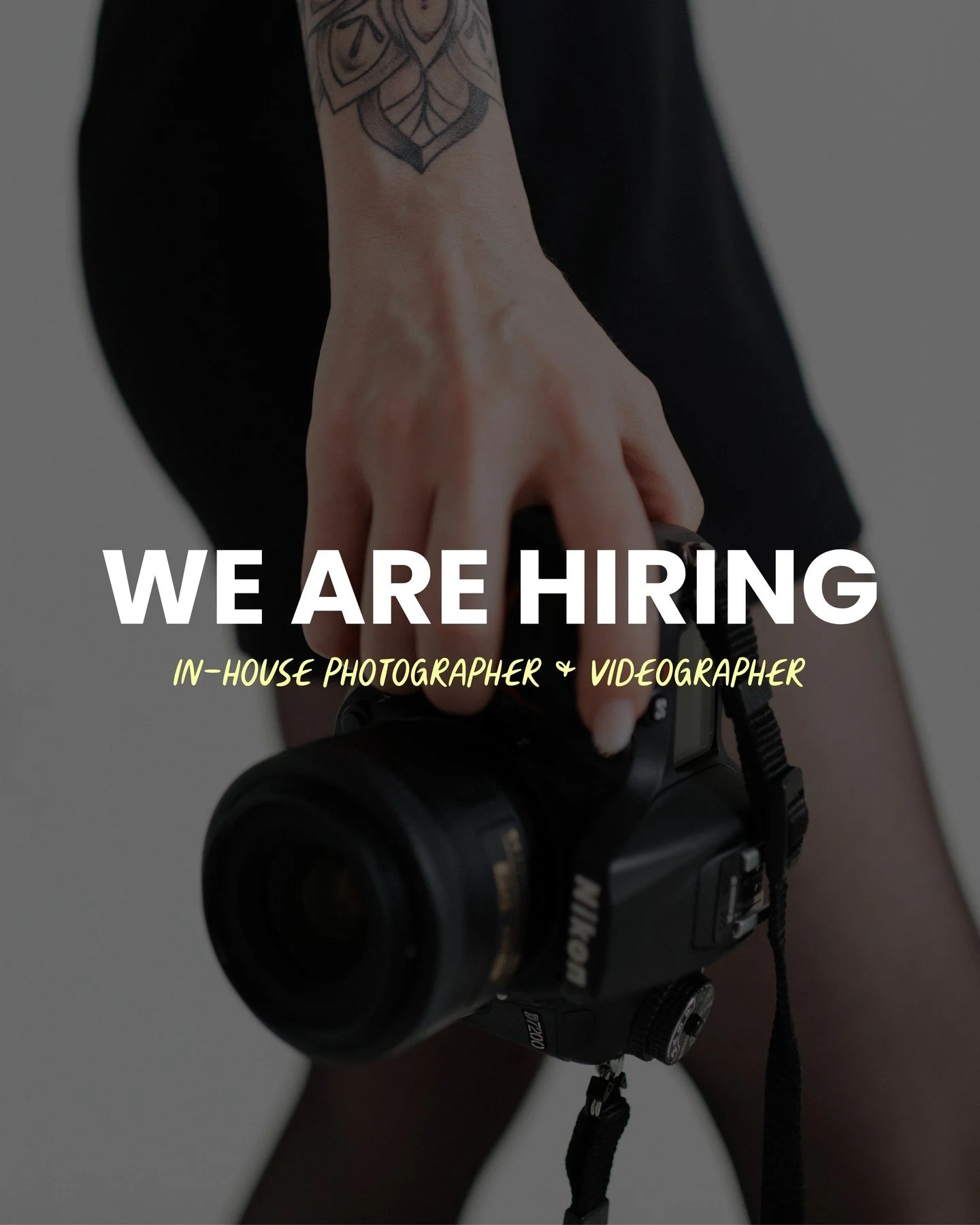 We are hiring! 📸

Part-Time In-House Photographer/Videographer

We&rsquo;re looking for a creative, detail-oriented photographer/videographer to capture high-quality, on-brand photo and video content across our client portfolio. This role is ideal f
