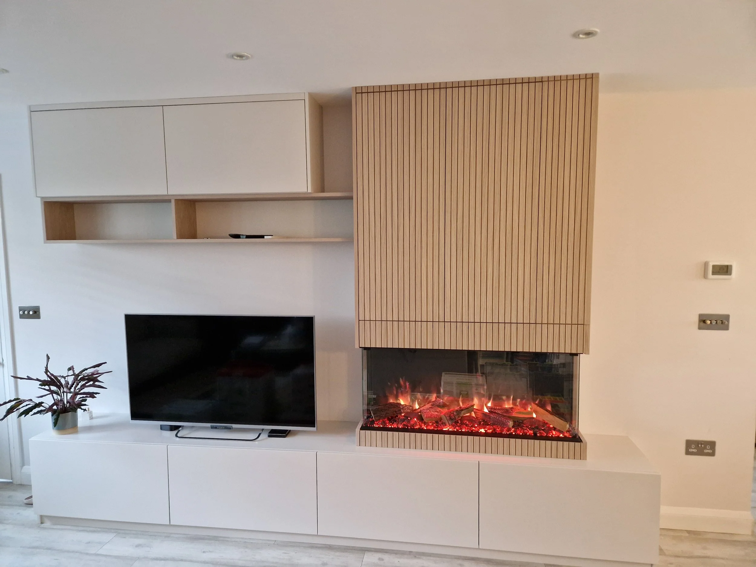 Bespoke TV unit and fireplace