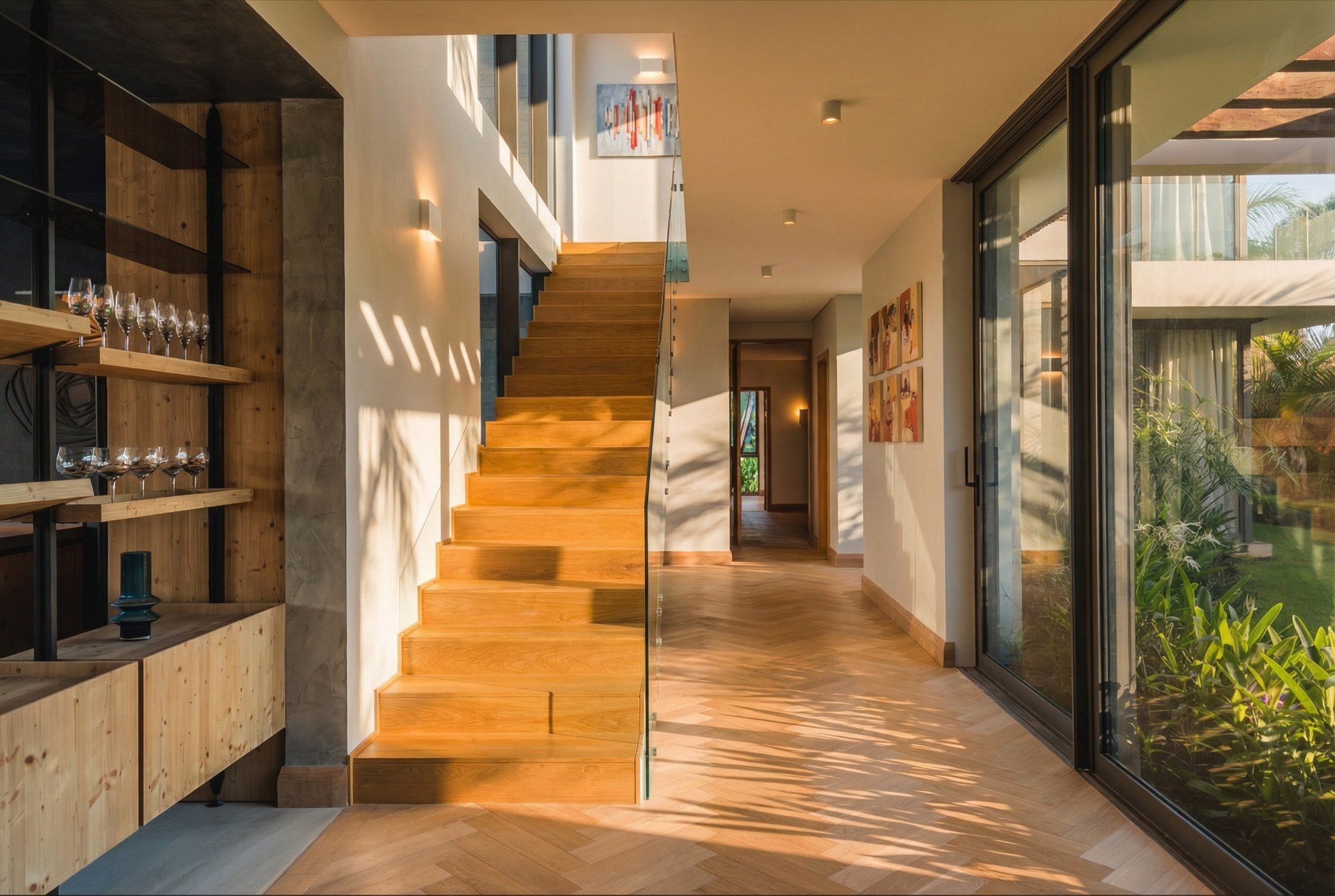 Architecture contemporaine de la villa H42 à l’île Maurice, photographiée par Jean Jacques Fabien.
