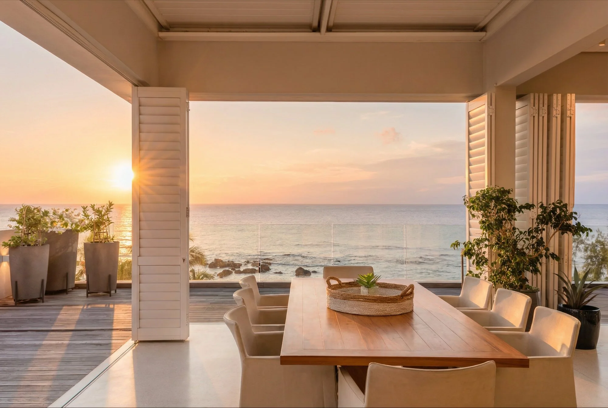 Villa Tides à Maurice, architecture côtière et vue sur l’océan Indien. Coastal villa architecture photography in Mauritius.