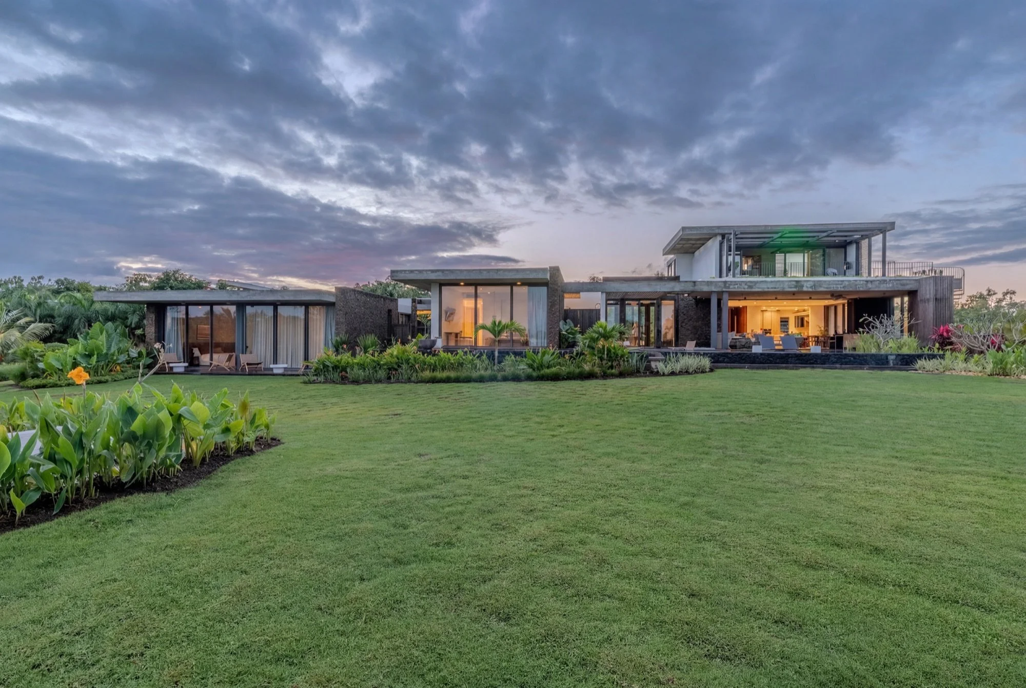 Luxury villa entrance and architectural details at Anahita Mauritius