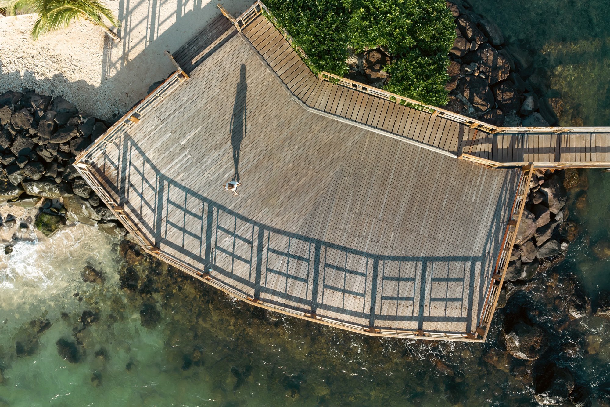 Luxury resort architecture with oceanfront atmosphere in Mauritius