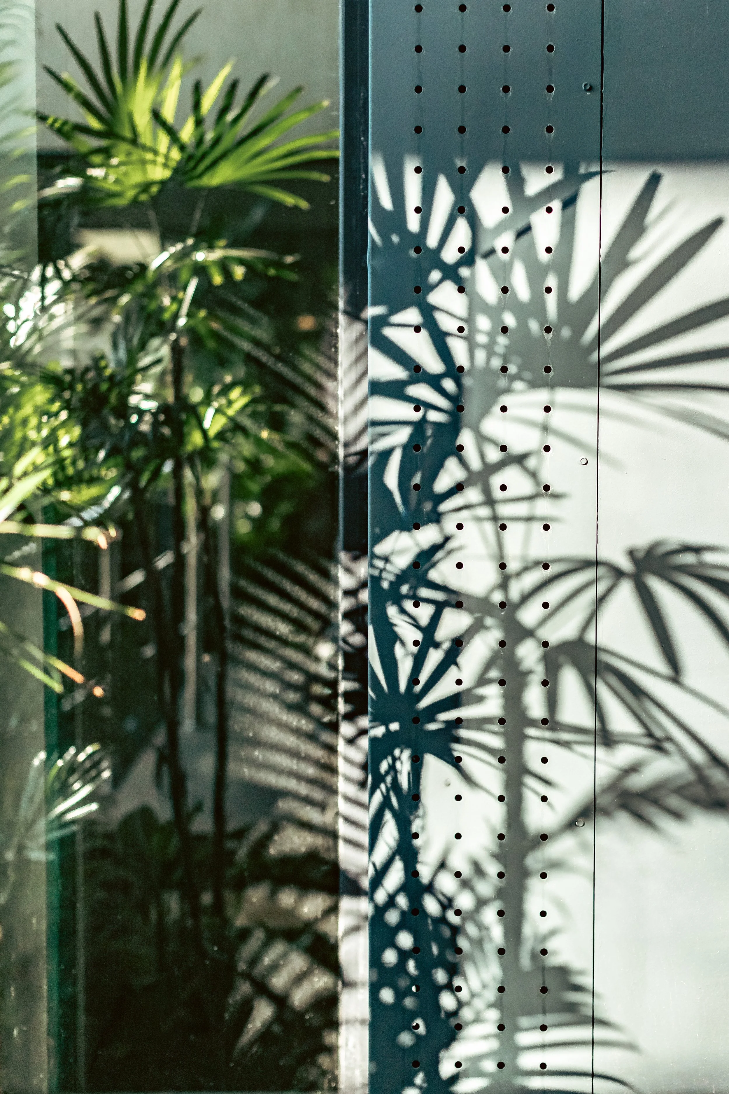 Commercial interior design detail with warm materials and lighting