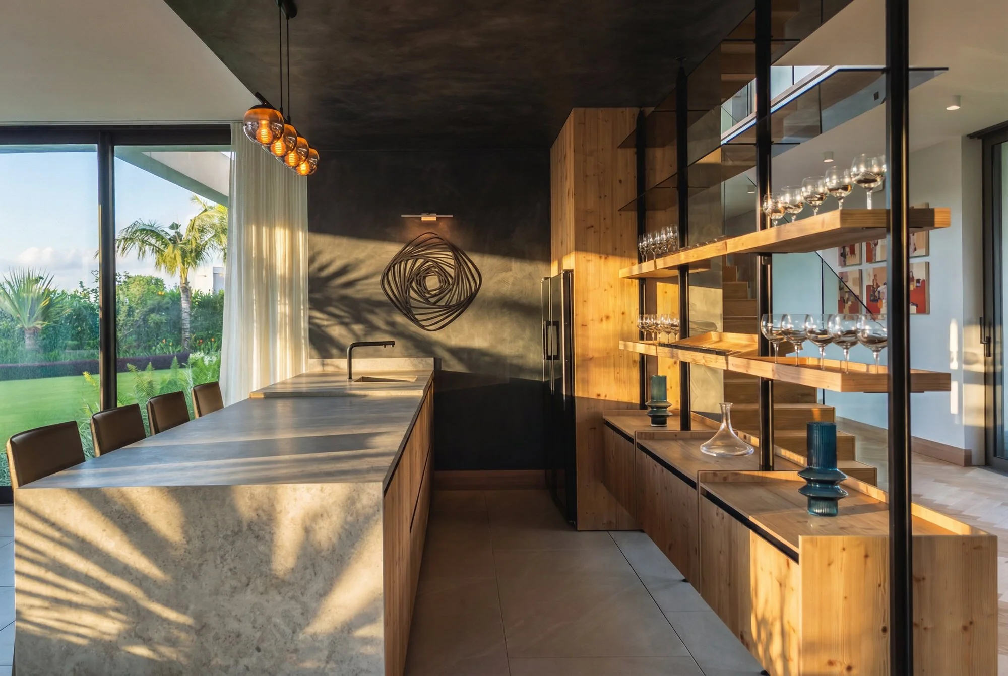 Villa H42 à Maurice, architecture contemporaine et détails de façade. Contemporary Villa H42 architecture photography in Mauritius.