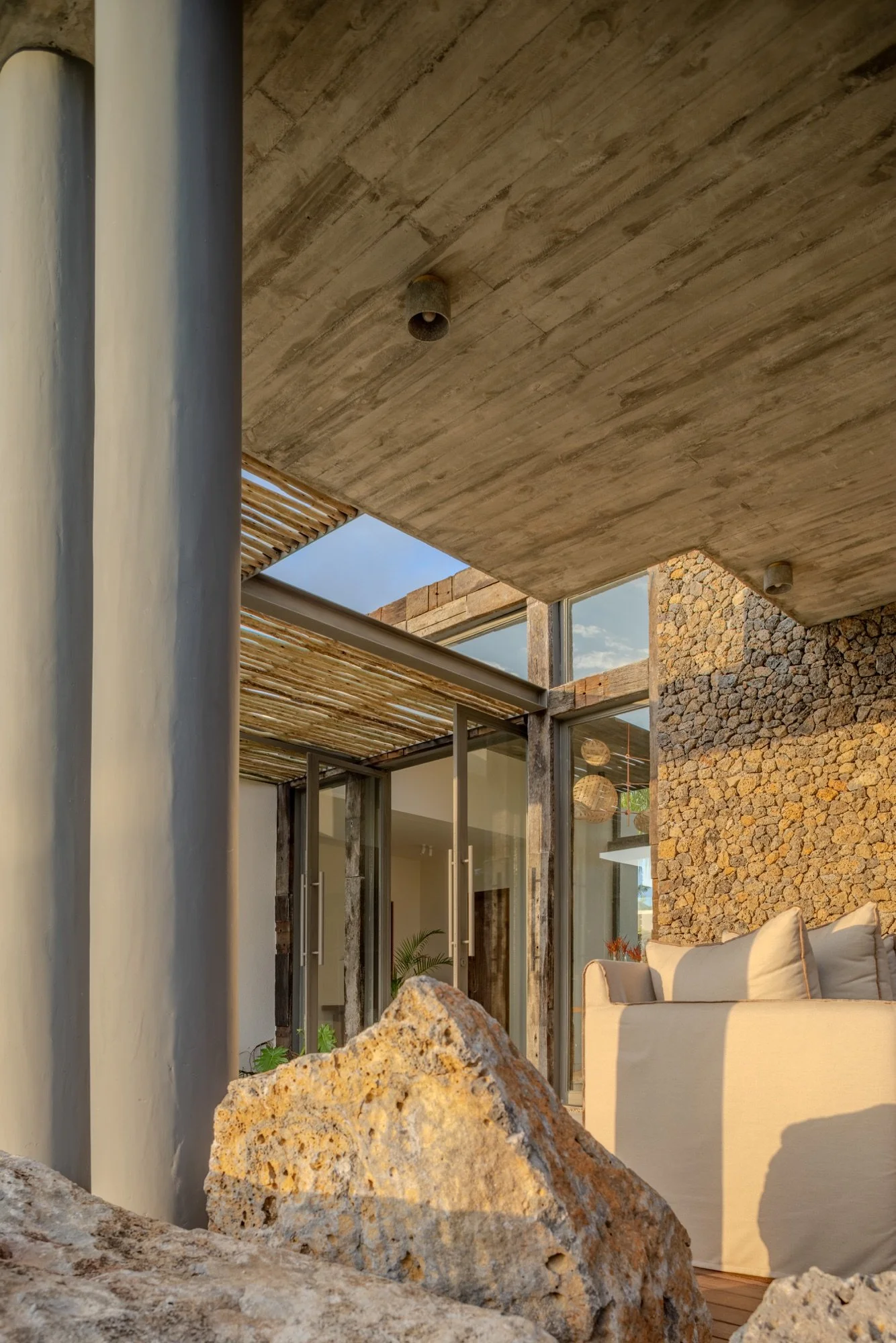 Elegant villa exterior at Anahita with landscaped outdoor spaces