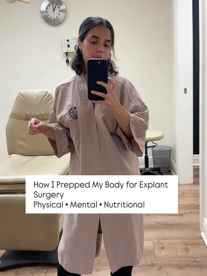 Blood work. Walks. Meditation. Anti-inflammatory meals. Supplements. This was my reset before explant surgery. I wanted to prepare my body best way possible for the to be able to withstand what was coming ✨

*Disclaimer Always consult your doctor bef