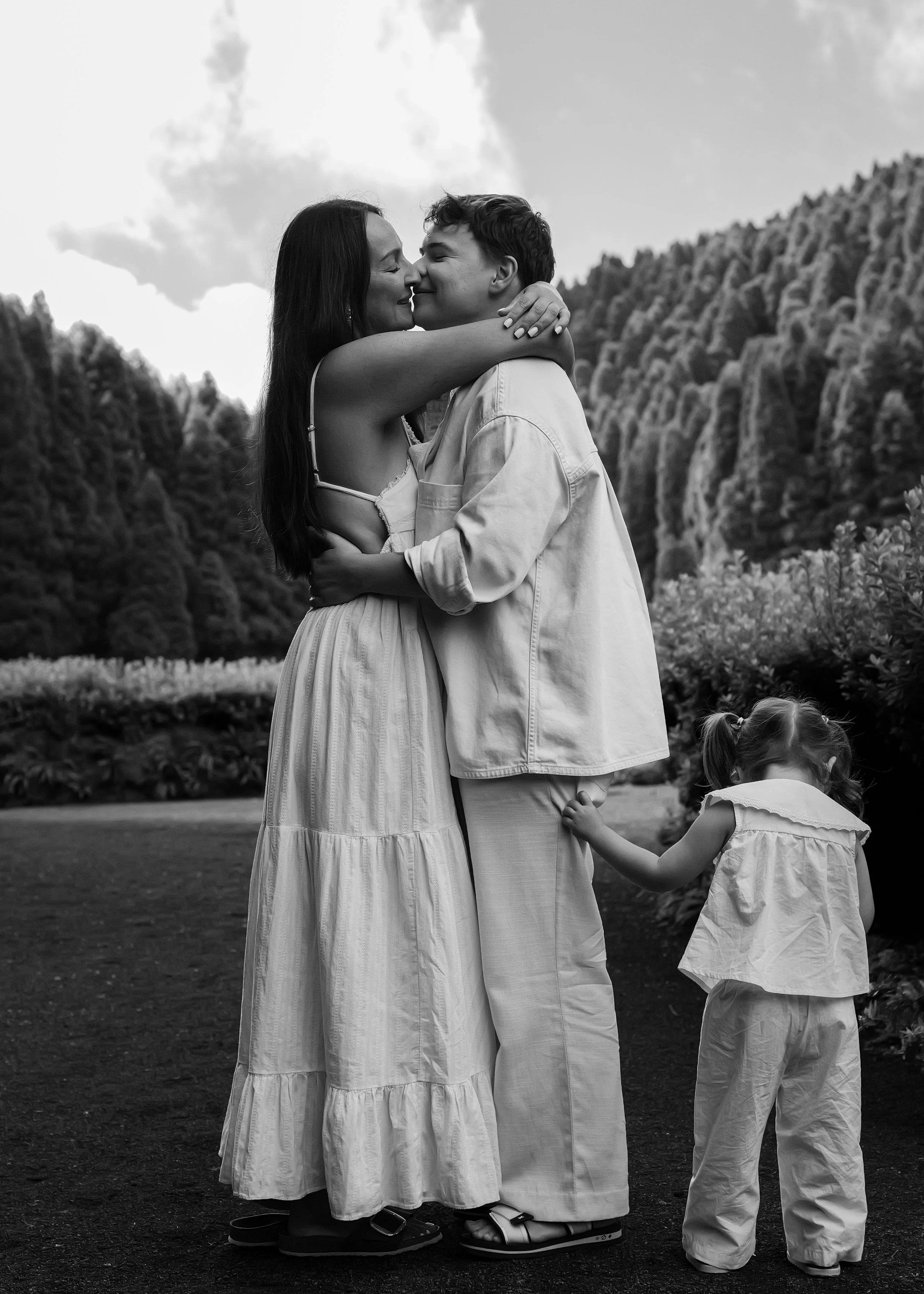 Emotional family moment captured during a private tour in São Miguel, Azores, showing authentic connection