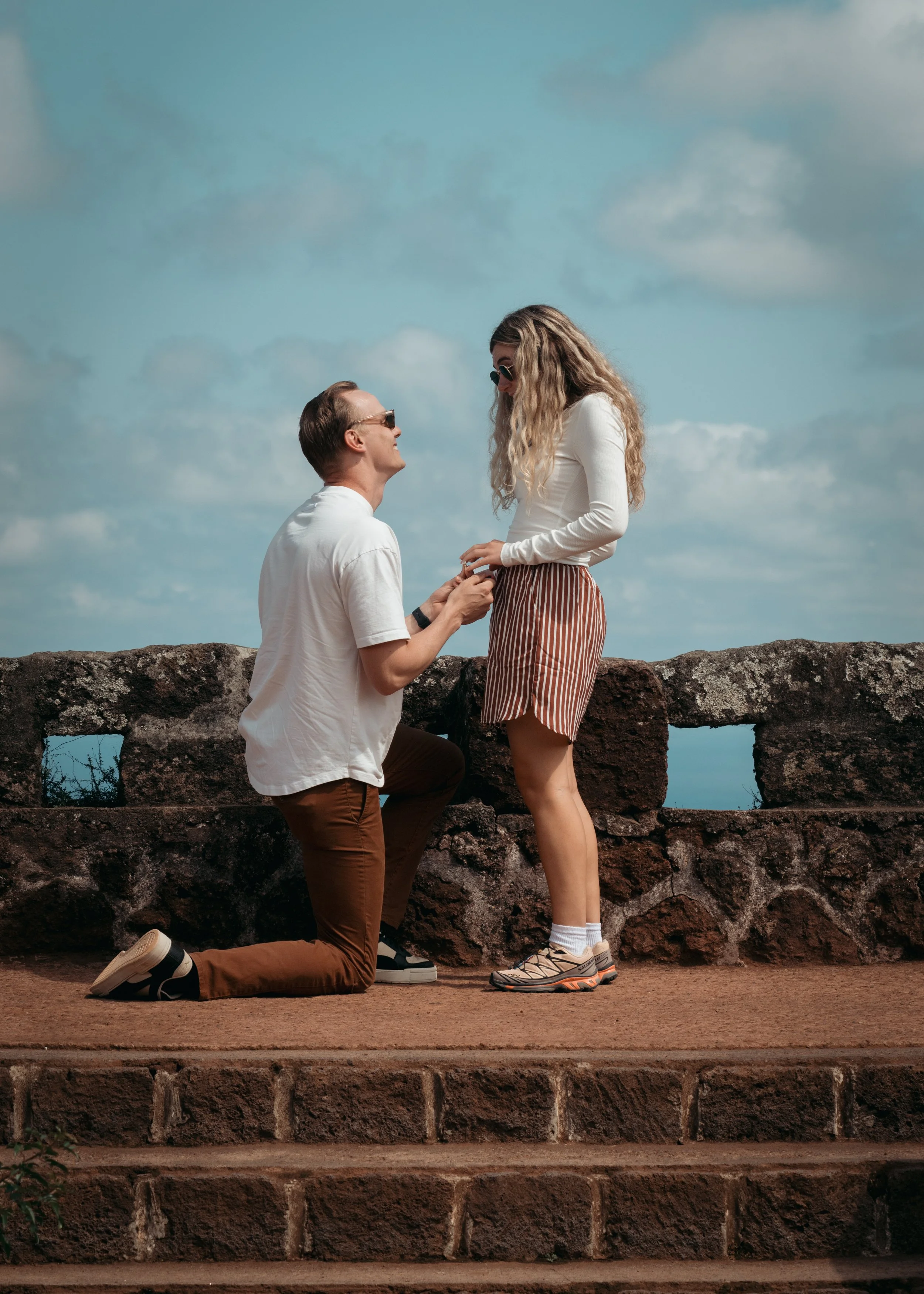 Wedding proposal photoshoot São Miguel Azores couple engagement photography experience