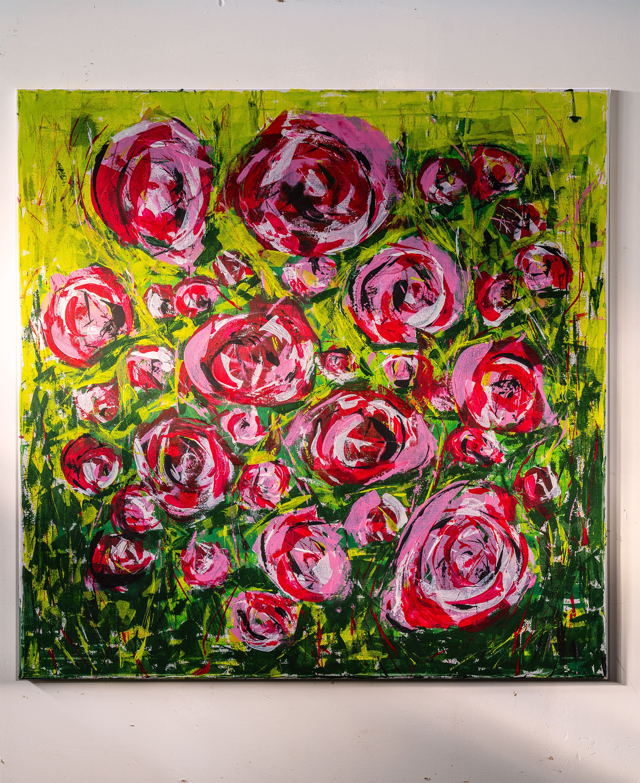 Field of Roses - 36" x 36" - $800