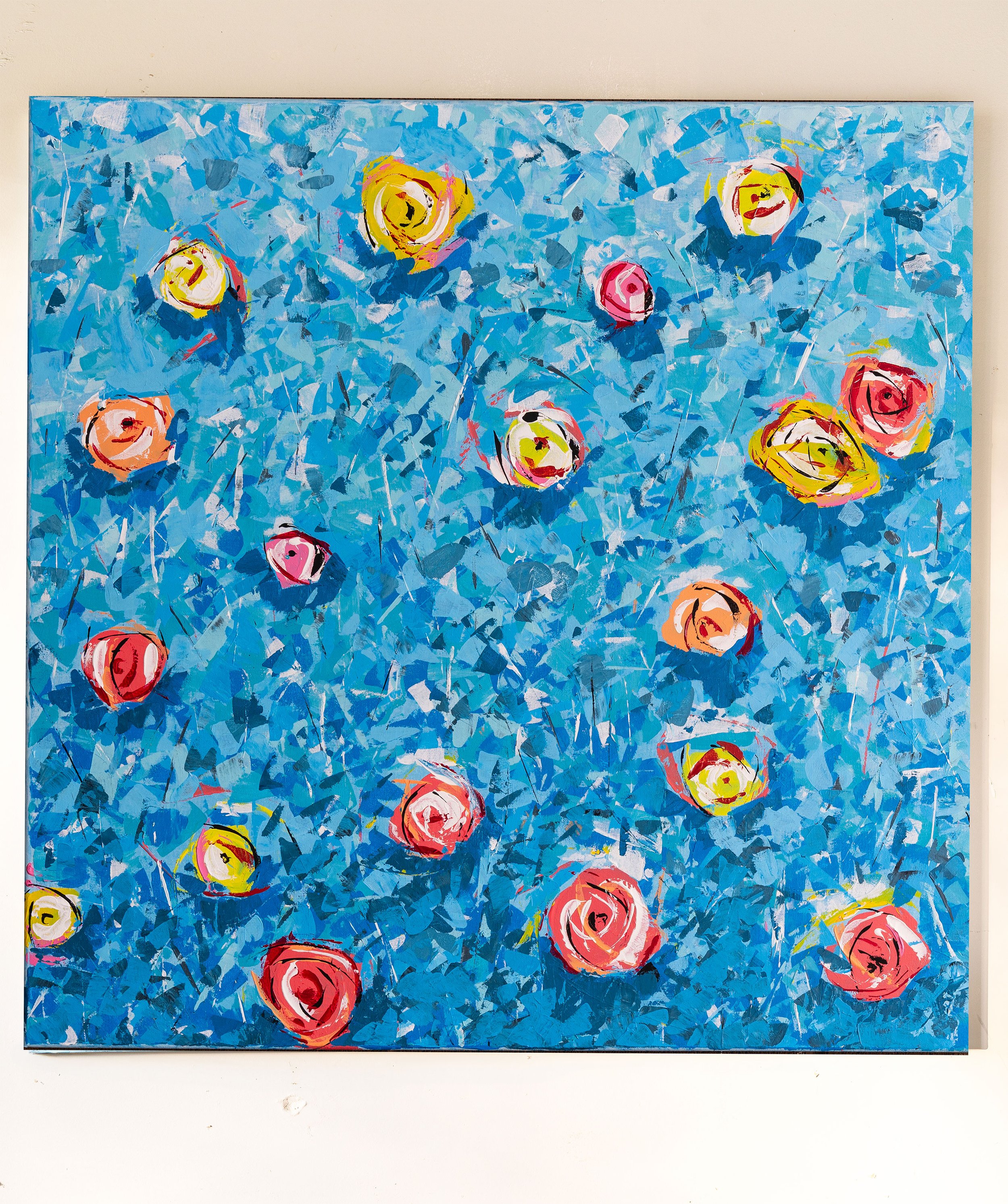 Flowers in the Park - 36" x 36" - $800