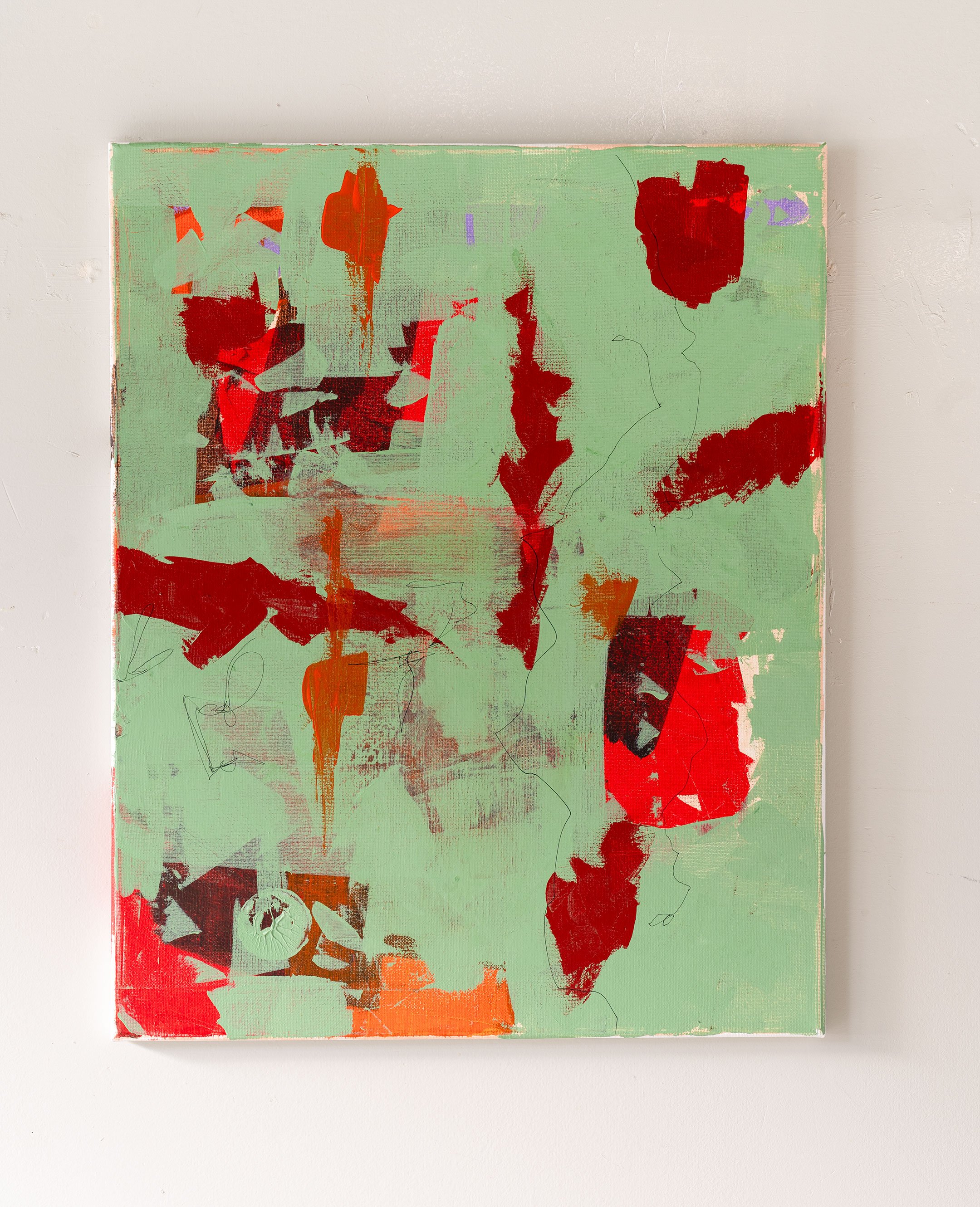 Green Abstract Three - 16" x 20" - $300