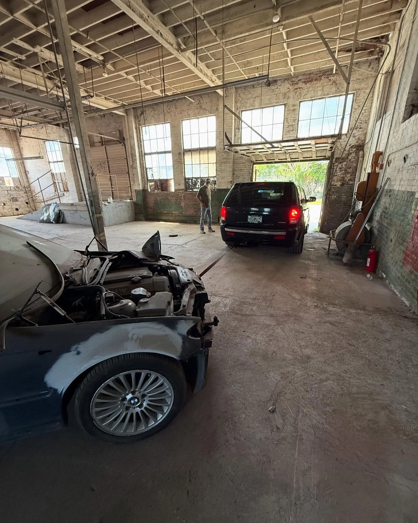 When we took possession of Duval Laundry, there were 8+ abandoned cars, tractors, motorcycles, and bicycles. Today, @stage6motorsports took the last of them. It&rsquo;s only fitting that Stage 6&rsquo;s owner, Dwight, was born &amp; raised in Springf