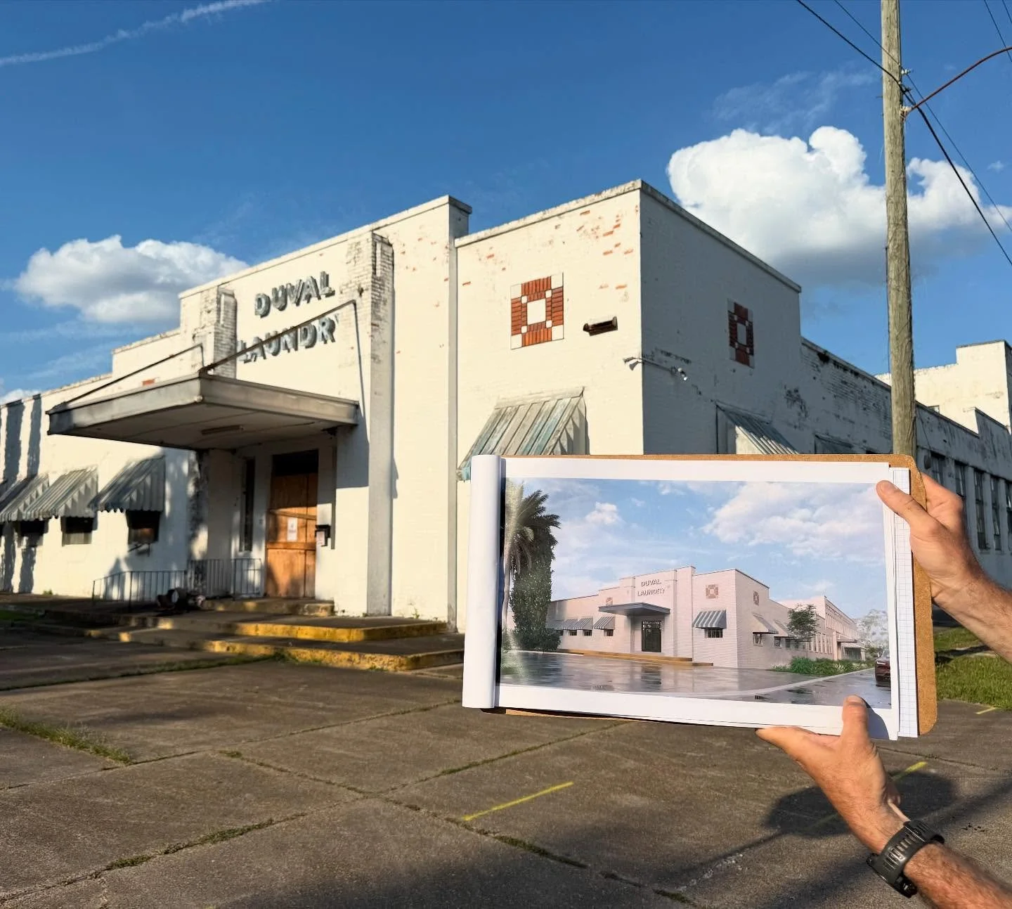 When the building is this good, the art  practically draws itself. Grateful for the guy behind the clipboard who saw what was already waiting to be revealed.