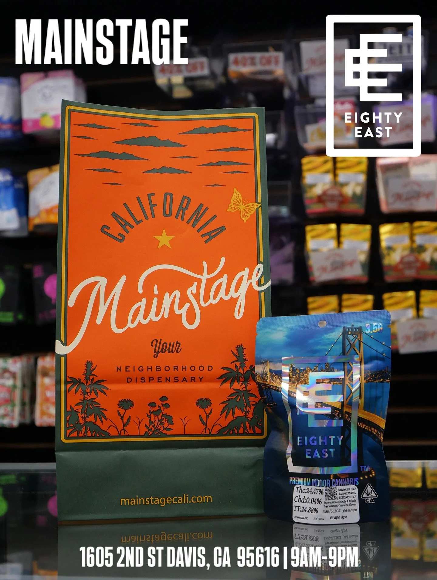 WHATS YOUR FAVORITE STRAIN?
📍MAINSTAGE DAVIS📍1605 2nd St
Davis, CA  95616 | 9am-9pm