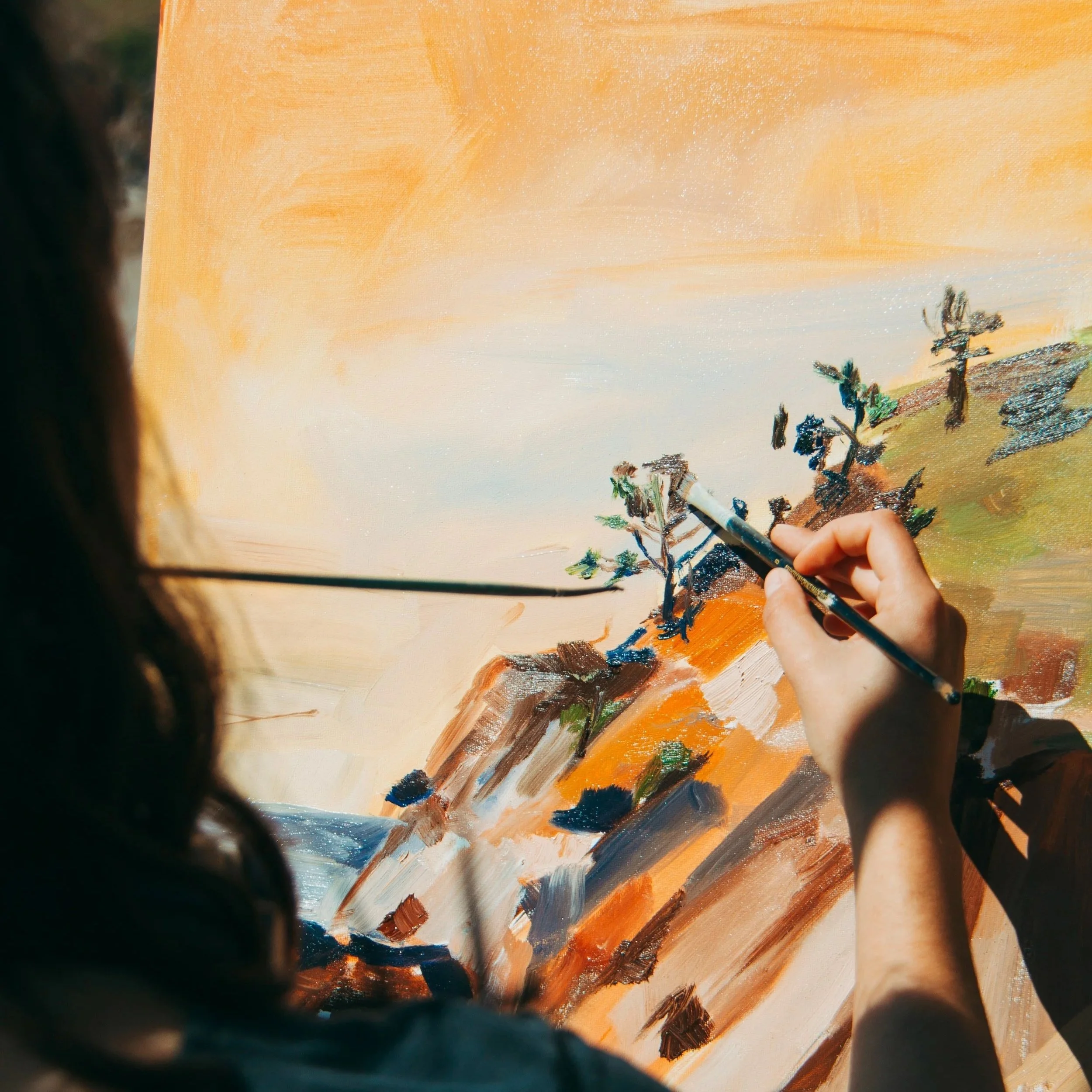 Acrylic Painting Tip: Work from Dark to Light