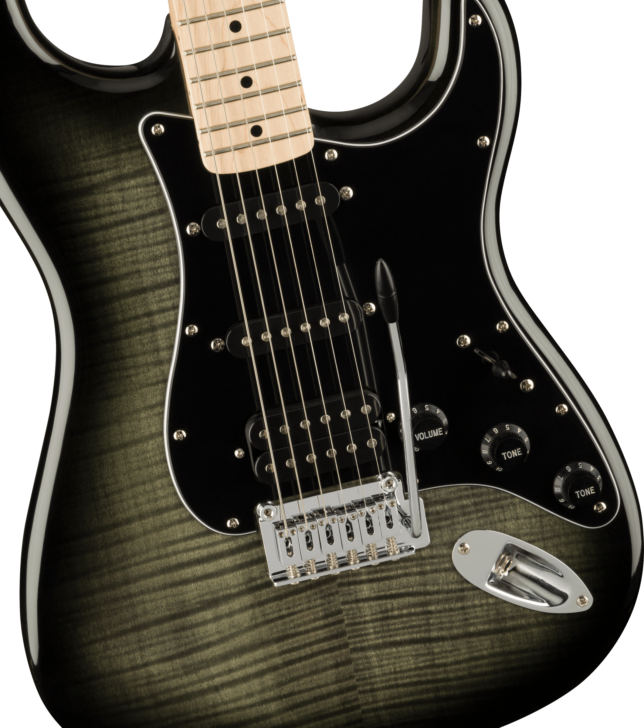 SQUIER AFFINITY SERIES® STRATOCASTER® FMT HSS Black Burst