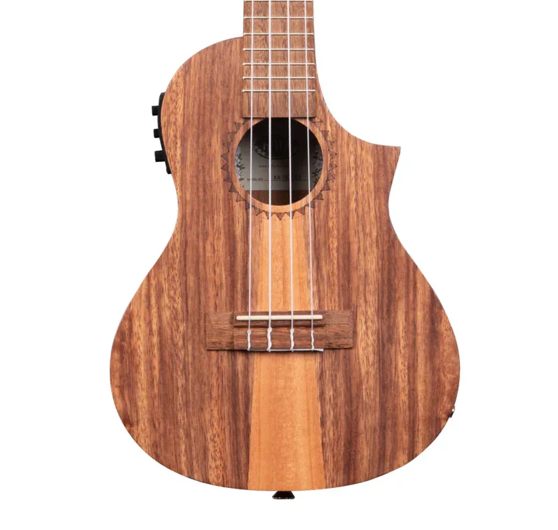KALA Teak Tri-Top Concert Ukulele w/ EQ - KA-TK-C-CE